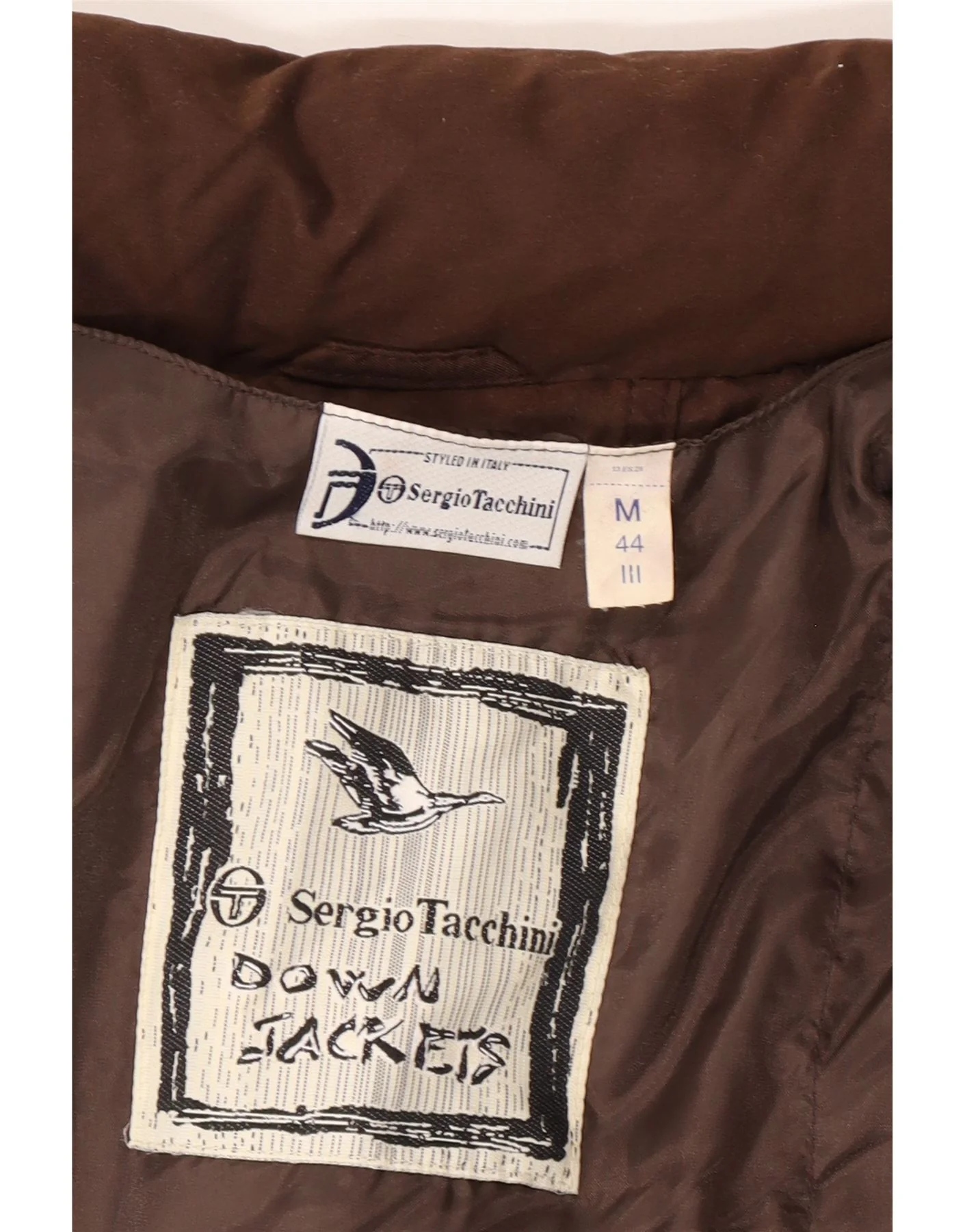 Sergio Tacchini Womens Loose Fit Padded Jacket UK 14 Medium Brown Polyamide - Image 4