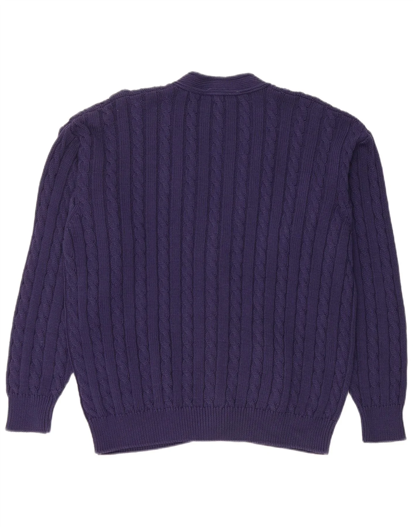Sevres Mens Cardigan Sweater IT 50 Medium Navy Blue Cotton - Image 2