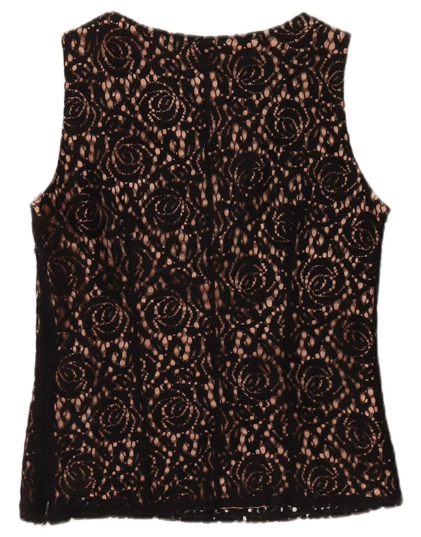 Sinequanone Womens Sleeveless Lace Blouse Top UK 12 Medium Black Floral - Image 2