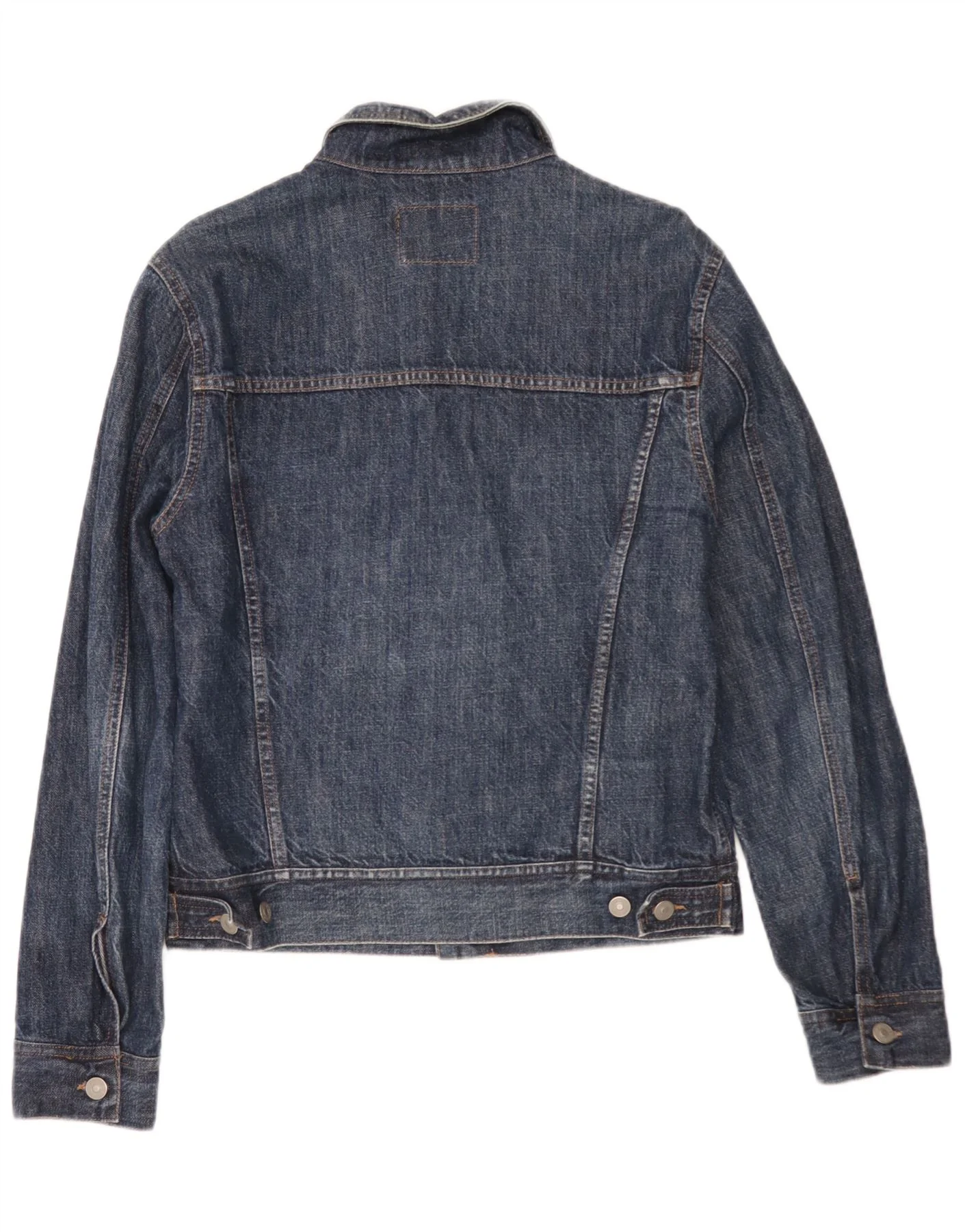 Sisley Mens Denim Jacket UK 36 Small Navy Blue - Image 2