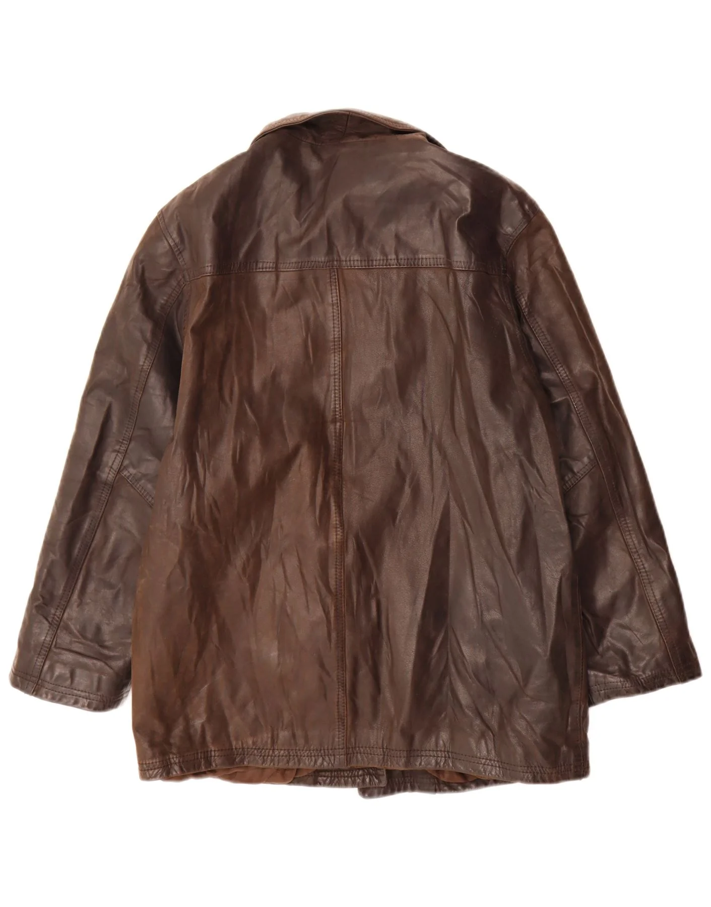 Sitelli Womens Leather Jacket UK 12 Medium Brown - Image 2