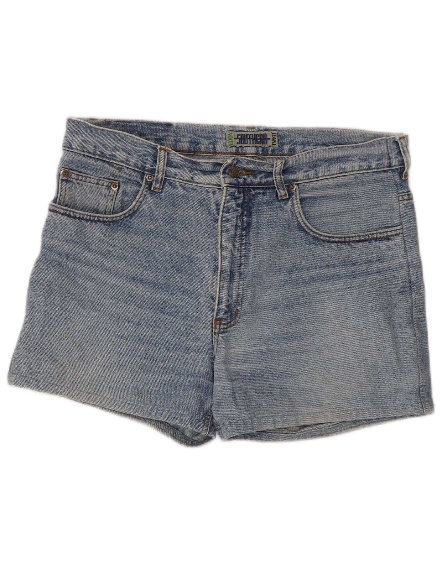 Southern Mens Denim Shorts W36 Large Blue Cotton
