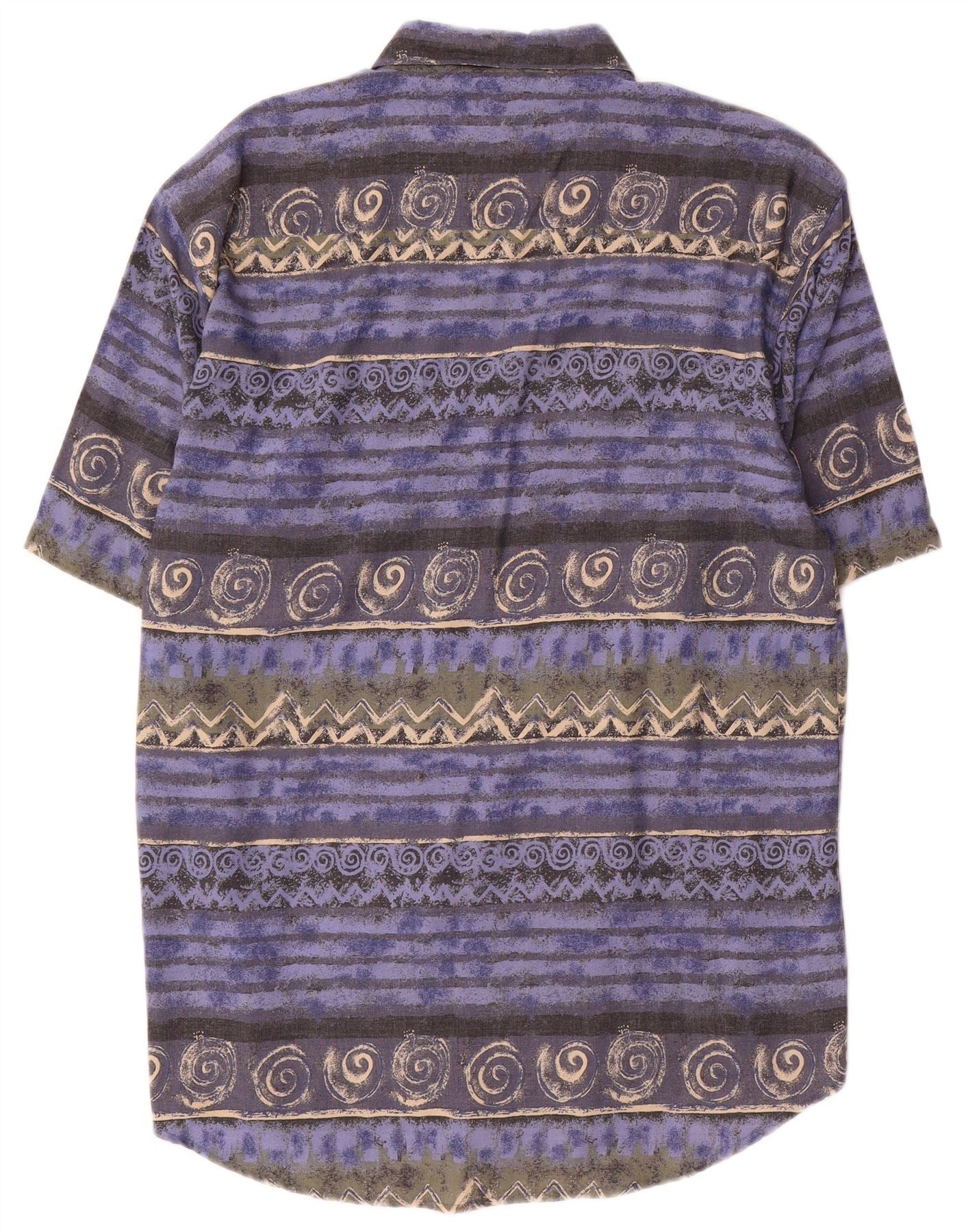 St. Bernard Mens Short Sleeve Shirt Medium Multicoloured Geometric Viscose - Image 2