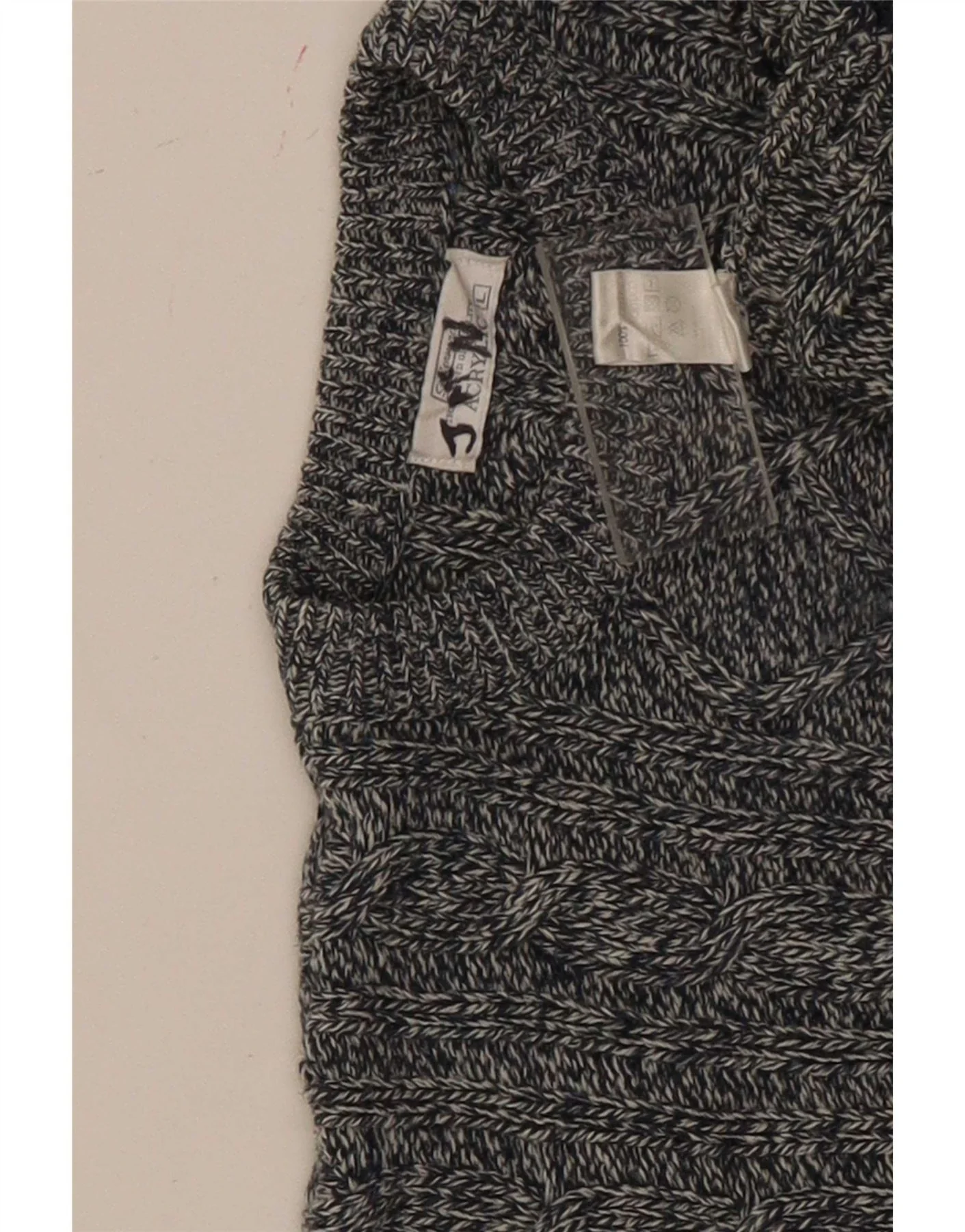 St. Bernard Womens Crew Neck Jumper Sweater UK 14 Large Navy Blue Flecked - Image 3