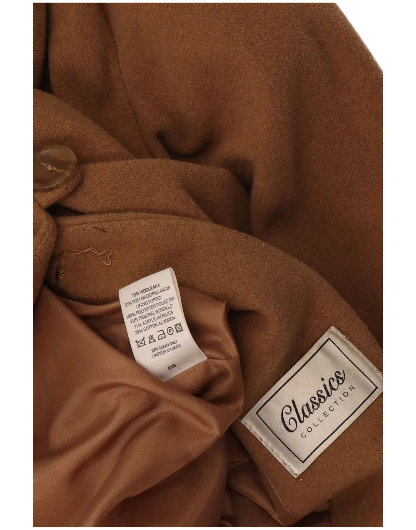 St. Bernard Womens Overcoat UK 14 Large Beige Wool - Image 4
