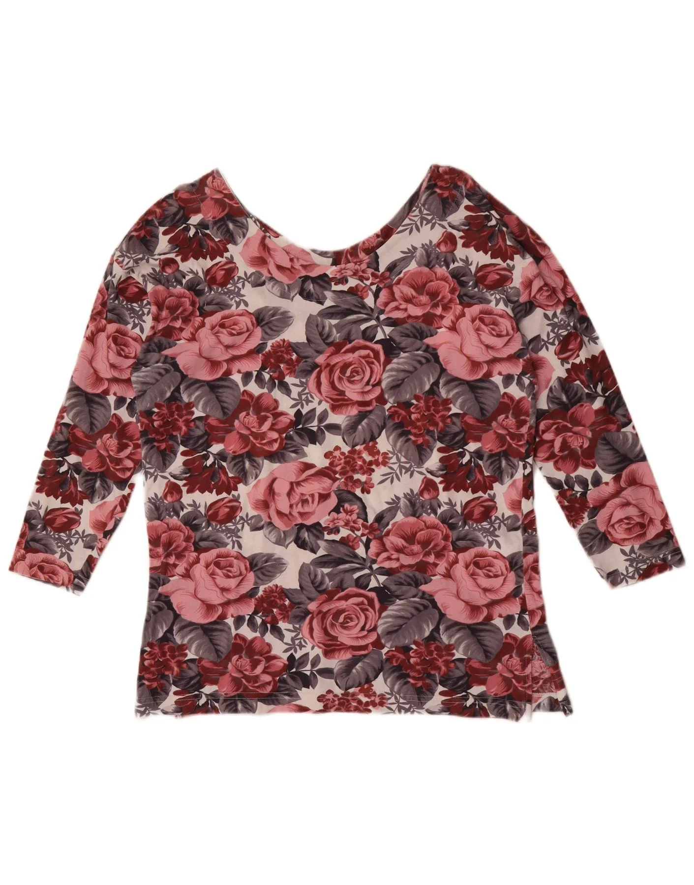St. Bernard Womens Top 3/4 Sleeve UK 14/16 Large Multicoloured Floral