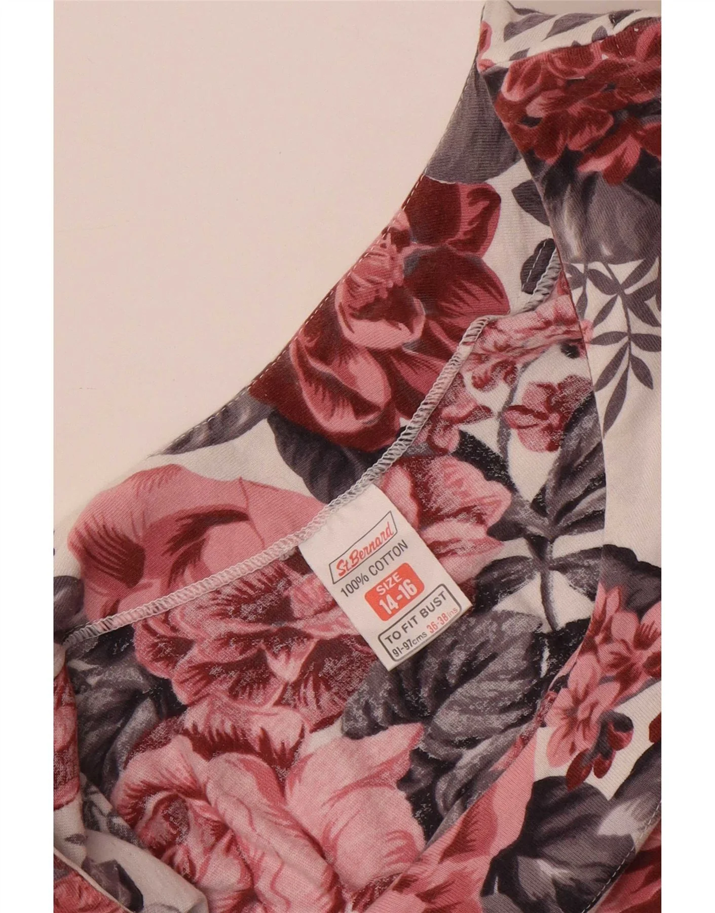 St. Bernard Womens Top 3/4 Sleeve UK 14/16 Large Multicoloured Floral - Image 3