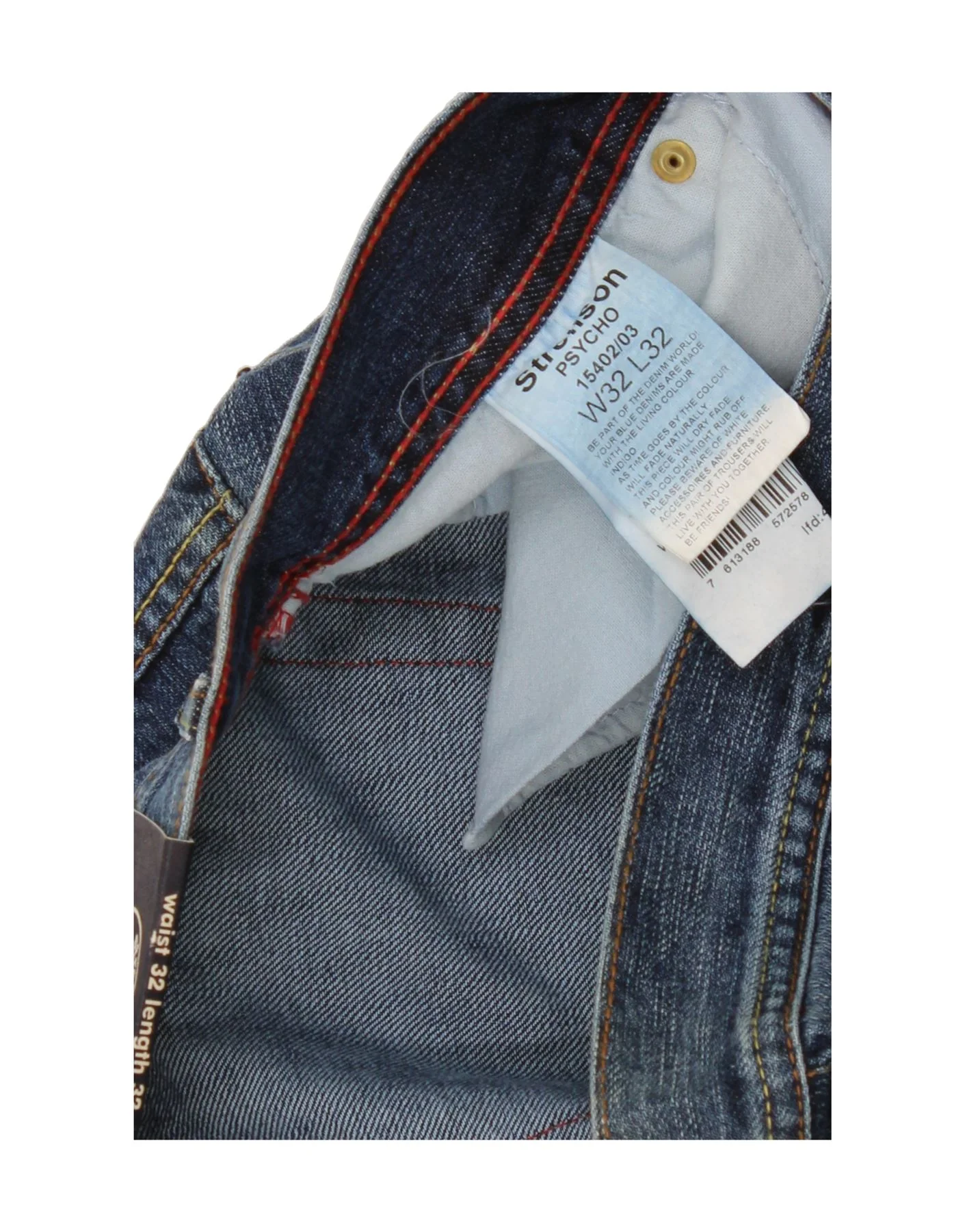STRELLSON Mens Bootcut Jeans W32 L32 Blue Cotton - Image 3