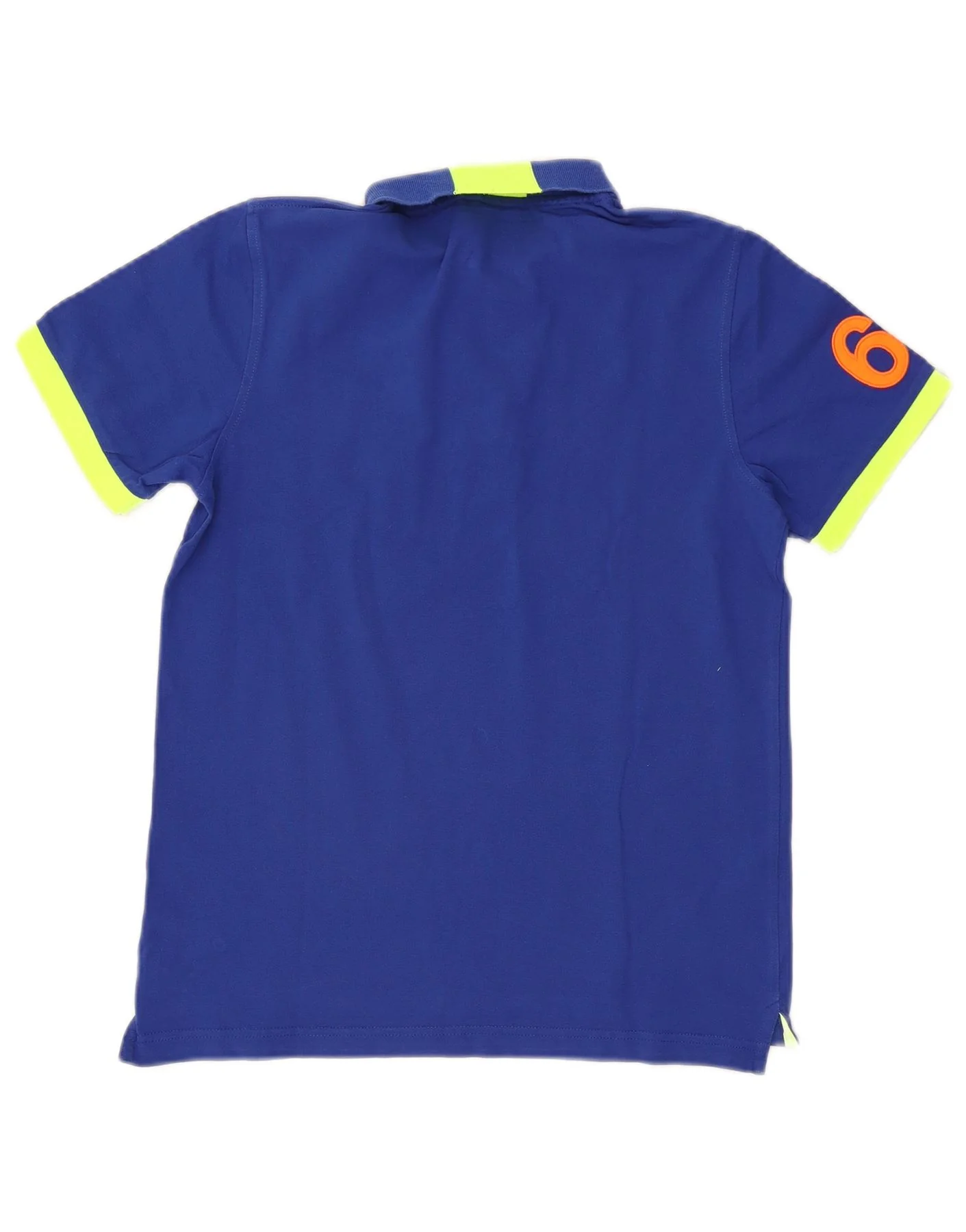 Sun68 Boys Graphic Polo Shirt 13-14 Years Blue Colourblock Cotton - Image 2