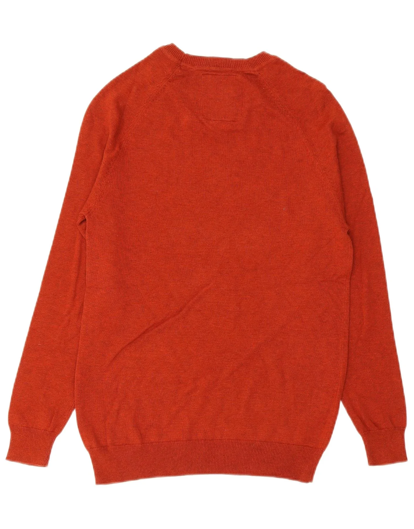 Superdry Mens Boat Neck Jumper Sweater Small Orange Cotton - Image 2