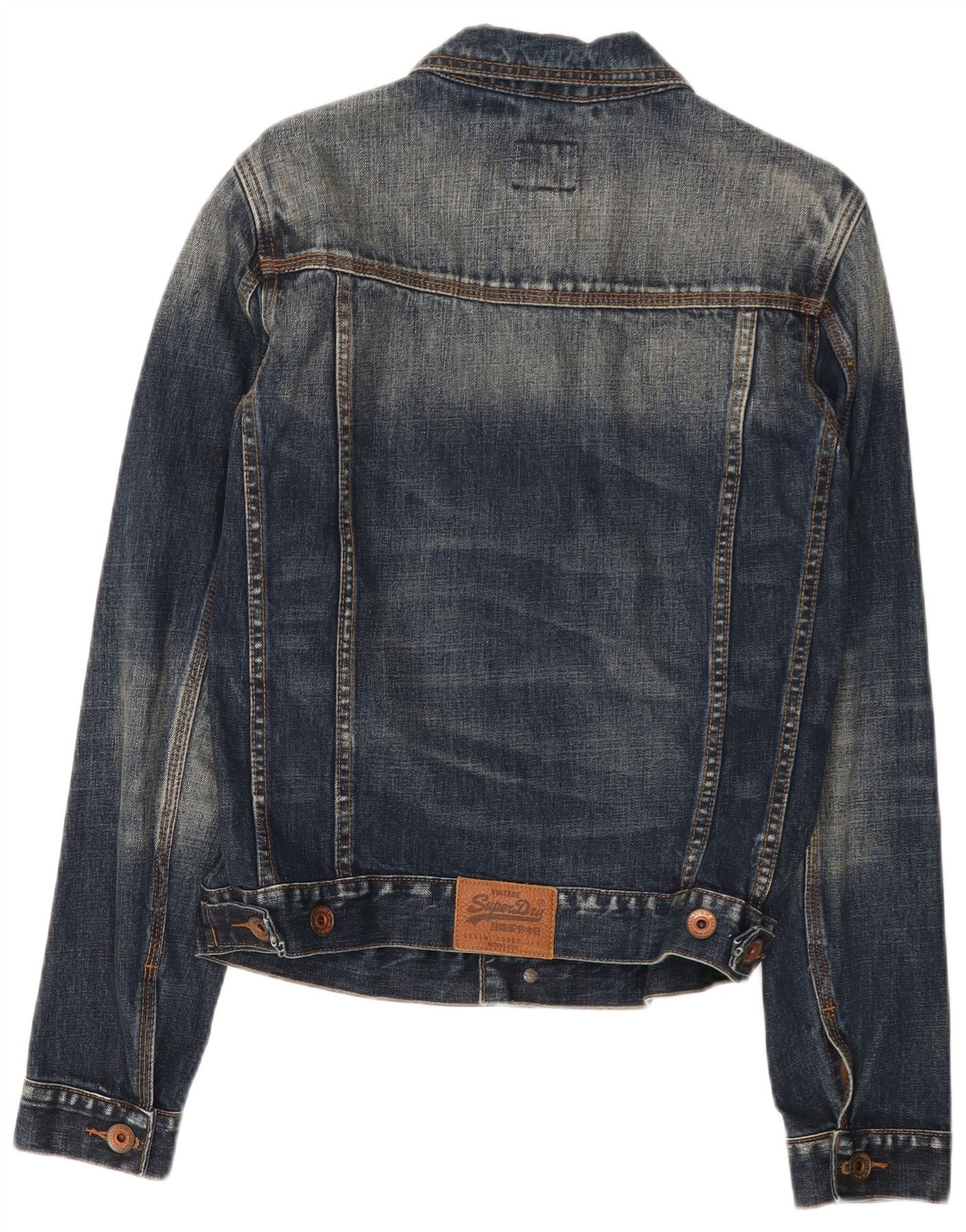 Superdry Mens Denim Jacket UK 38 Medium Navy Blue Cotton - Image 2