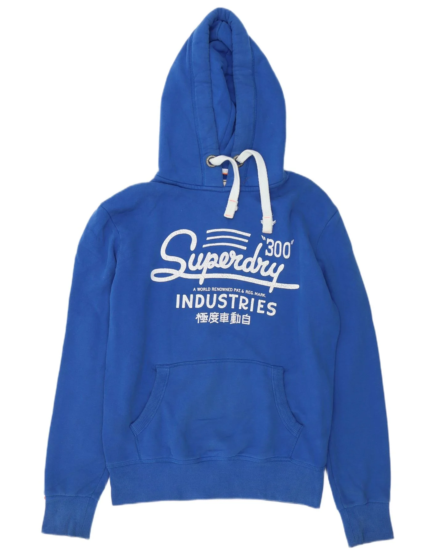 Superdry Mens Graphic Hoodie Jumper Large Blue Cotton