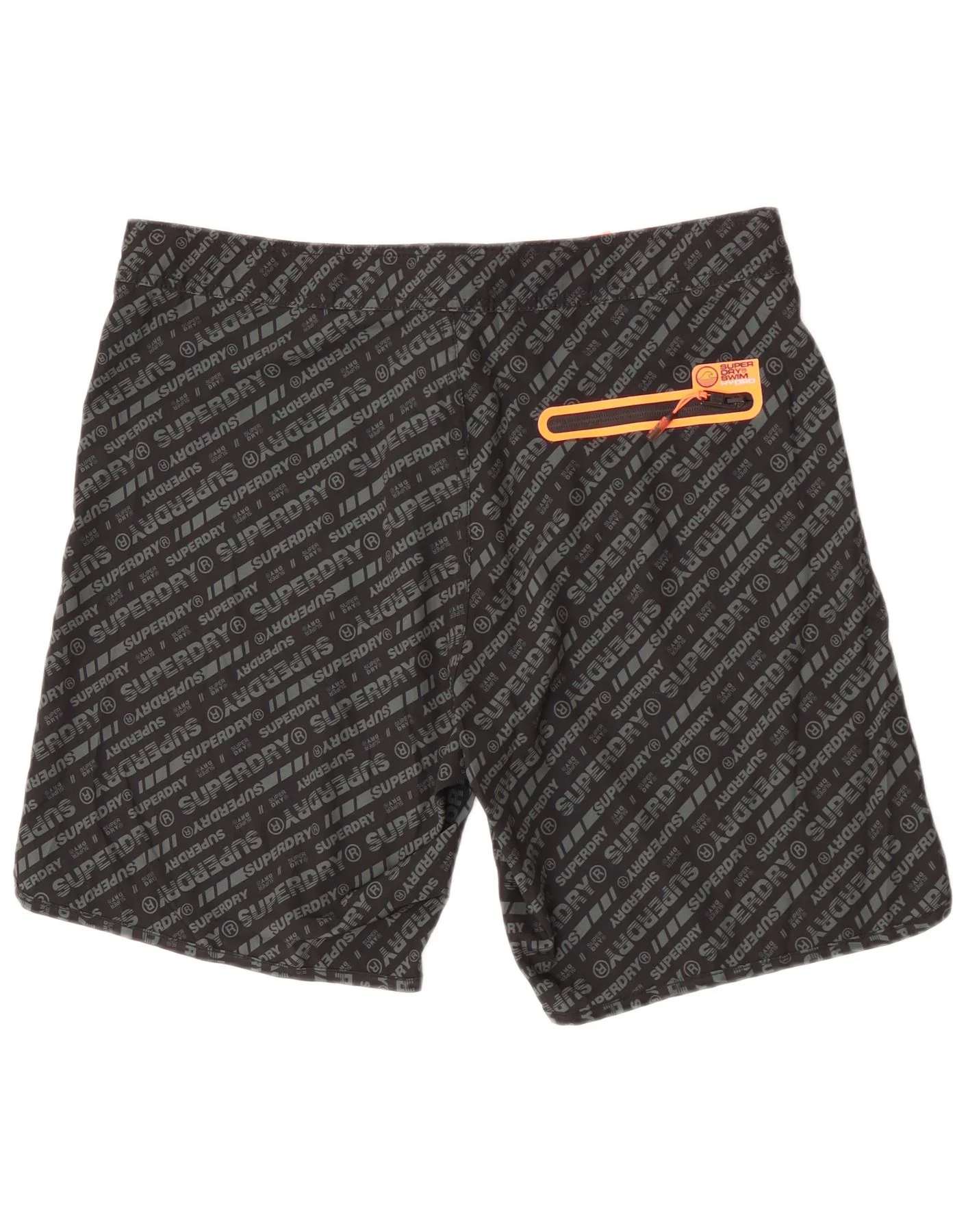Superdry Mens Graphic Regular Swimming Shorts XL Black Polyester - Image 2