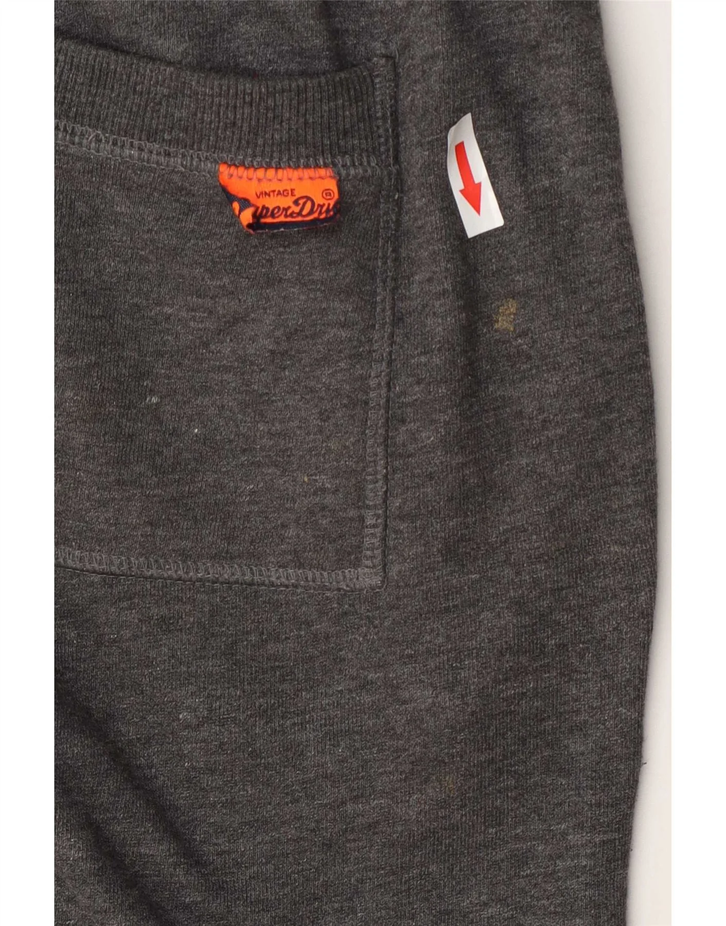 Superdry Mens Graphic Sport Shorts Small Grey Cotton - Image 3