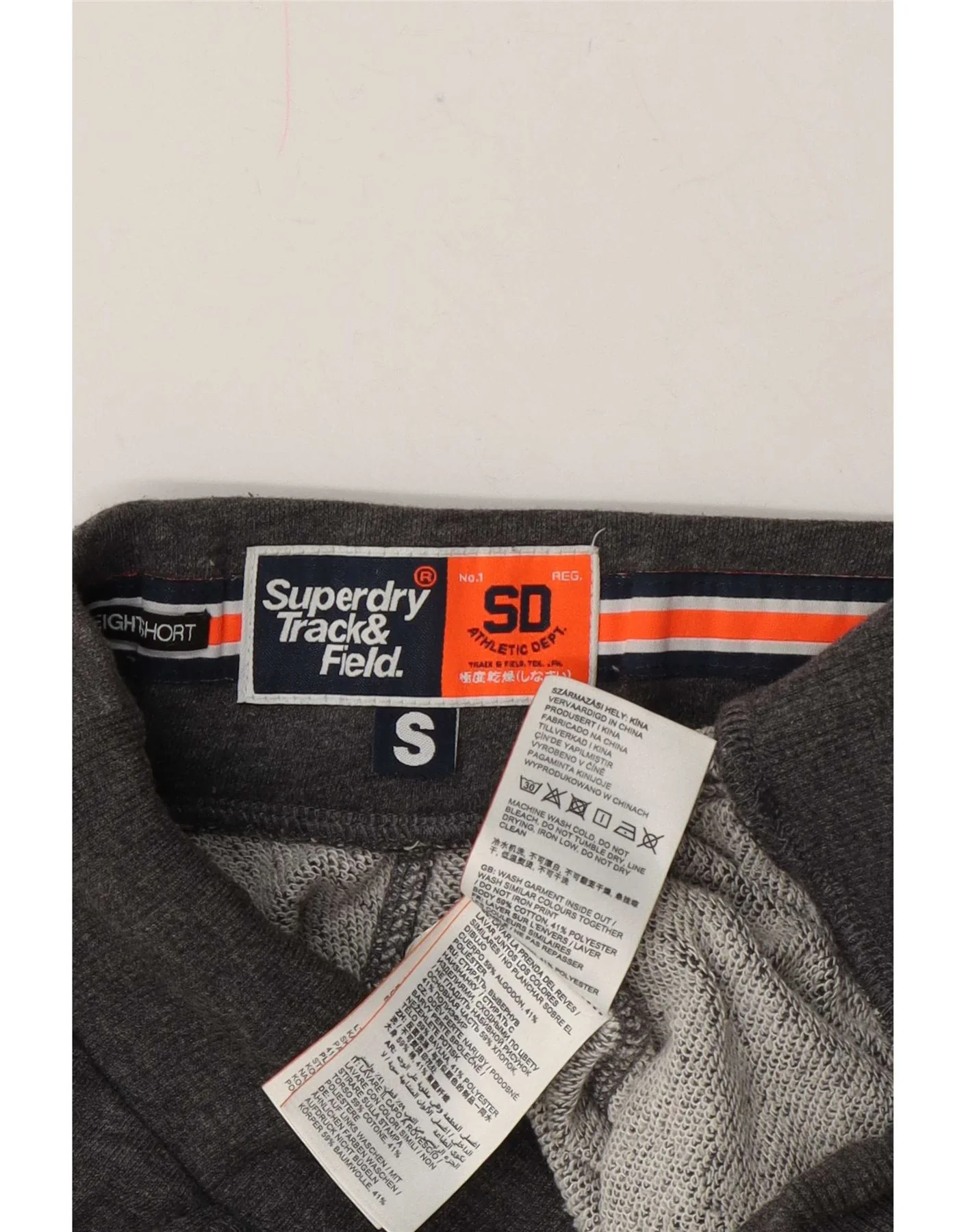 Superdry Mens Graphic Sport Shorts Small Grey Cotton - Image 4