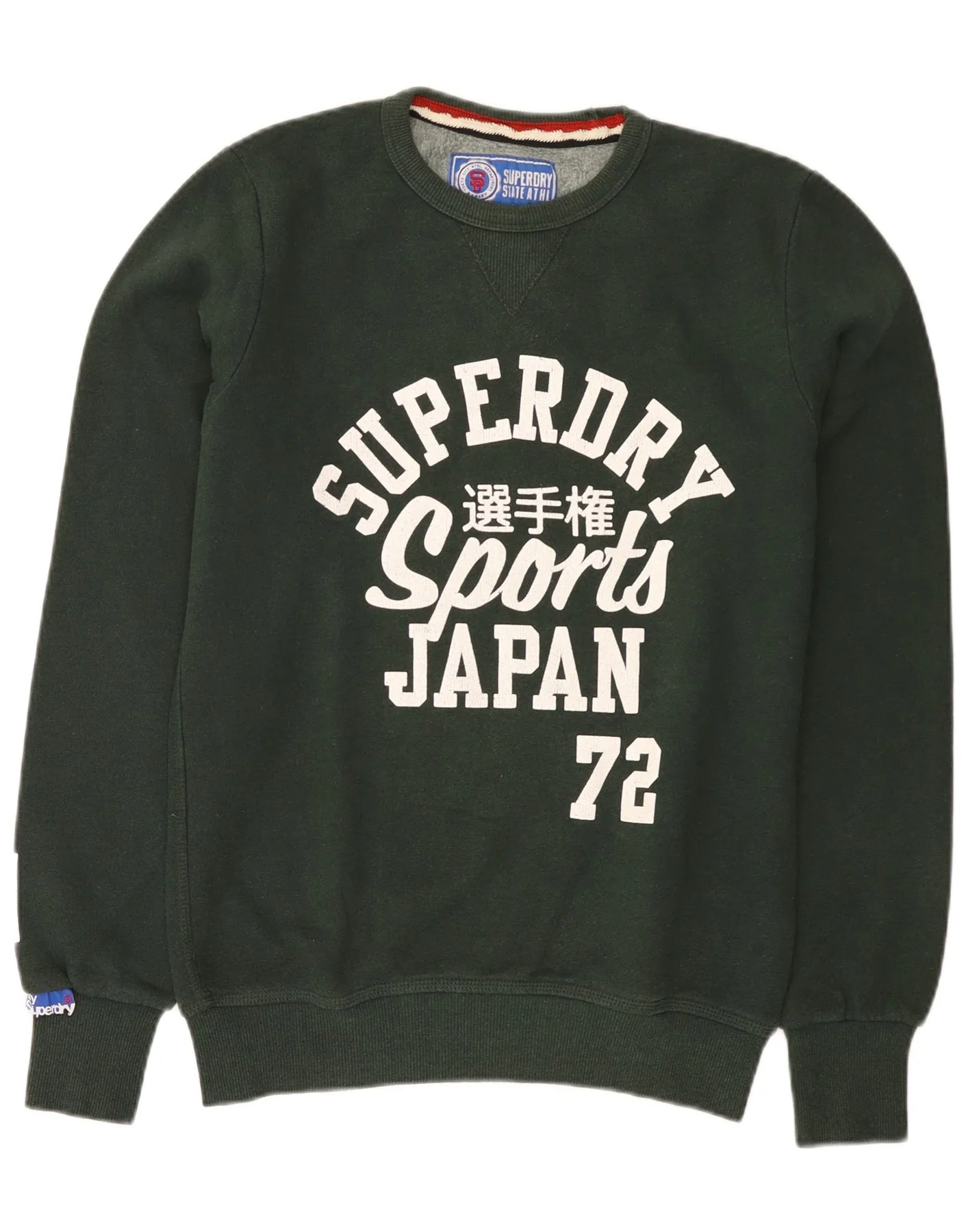 Superdry Mens Graphic Sweatshirt Jumper Medium Green Cotton