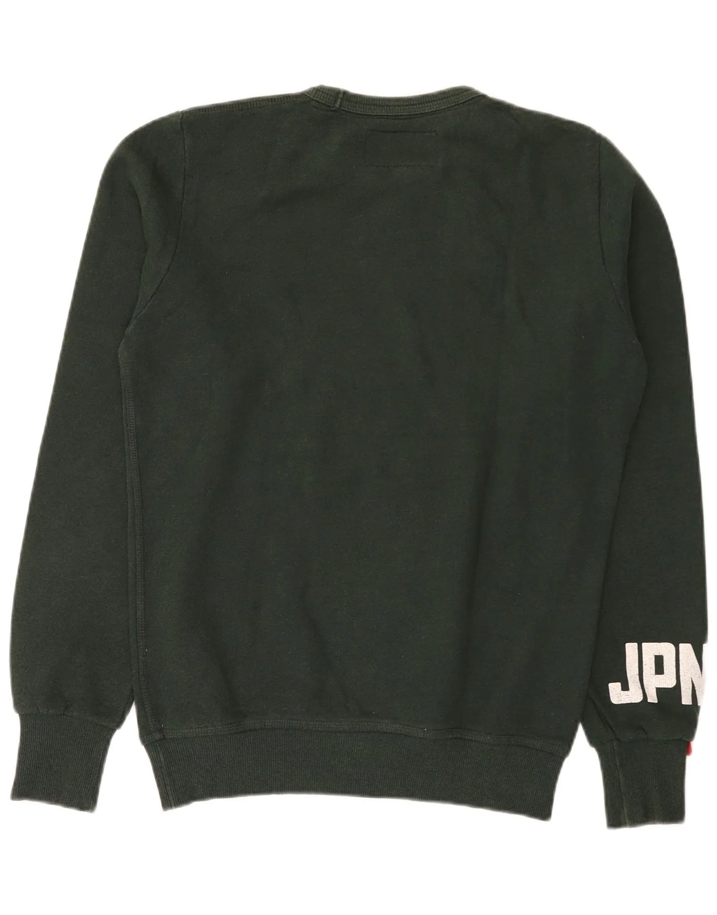 Superdry Mens Graphic Sweatshirt Jumper Medium Green Cotton - Image 2