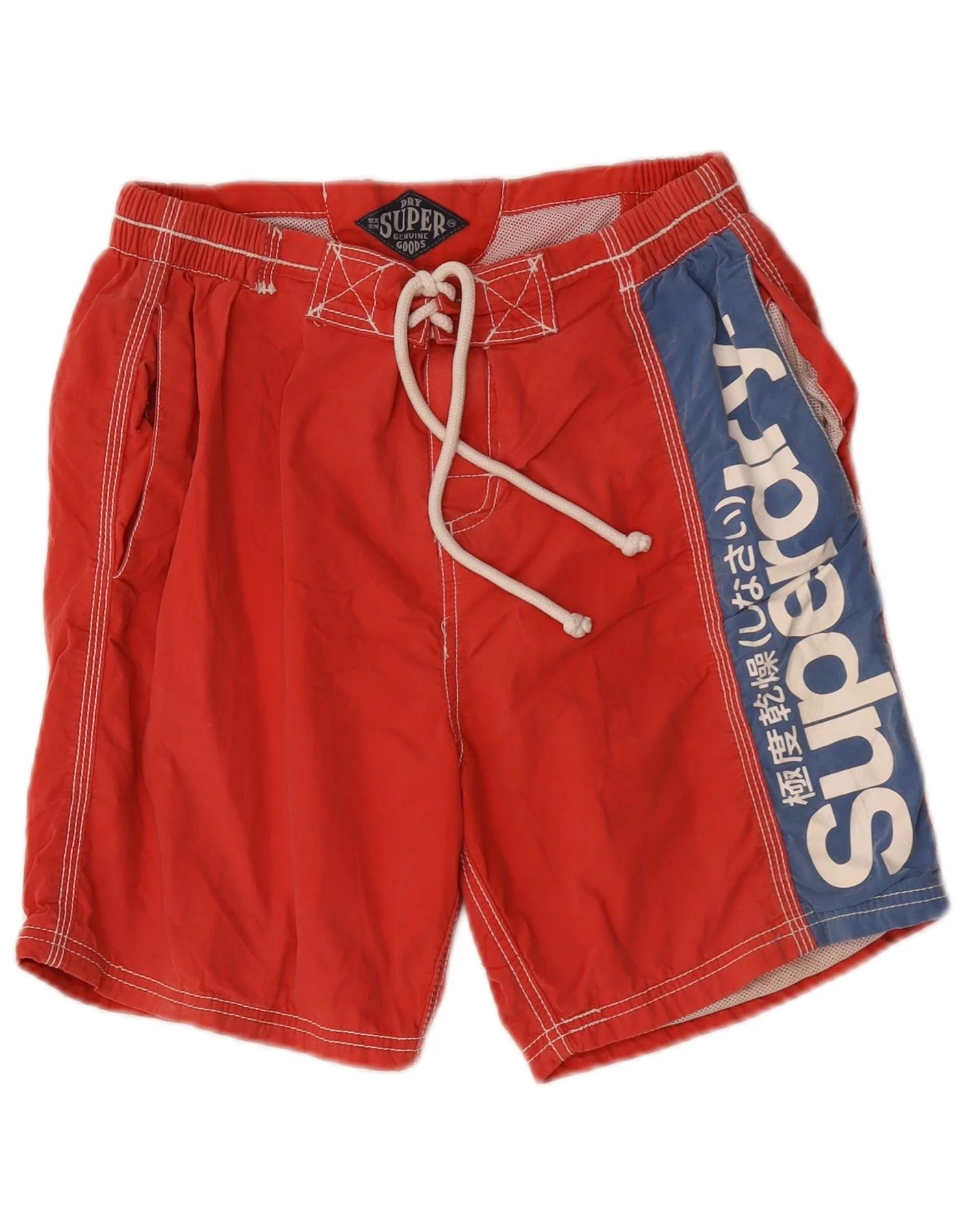 Superdry Mens Graphic Swimming Shorts Large Red Polyester