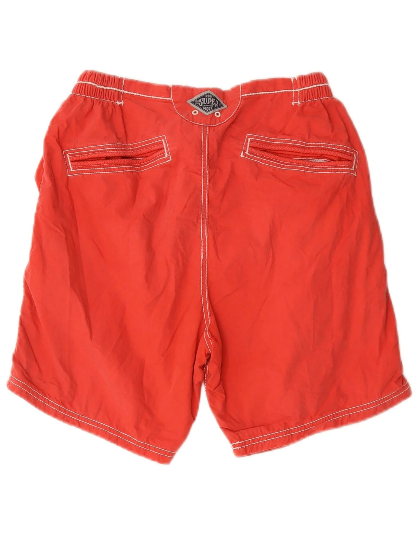 Superdry Mens Graphic Swimming Shorts Large Red Polyester - Image 2