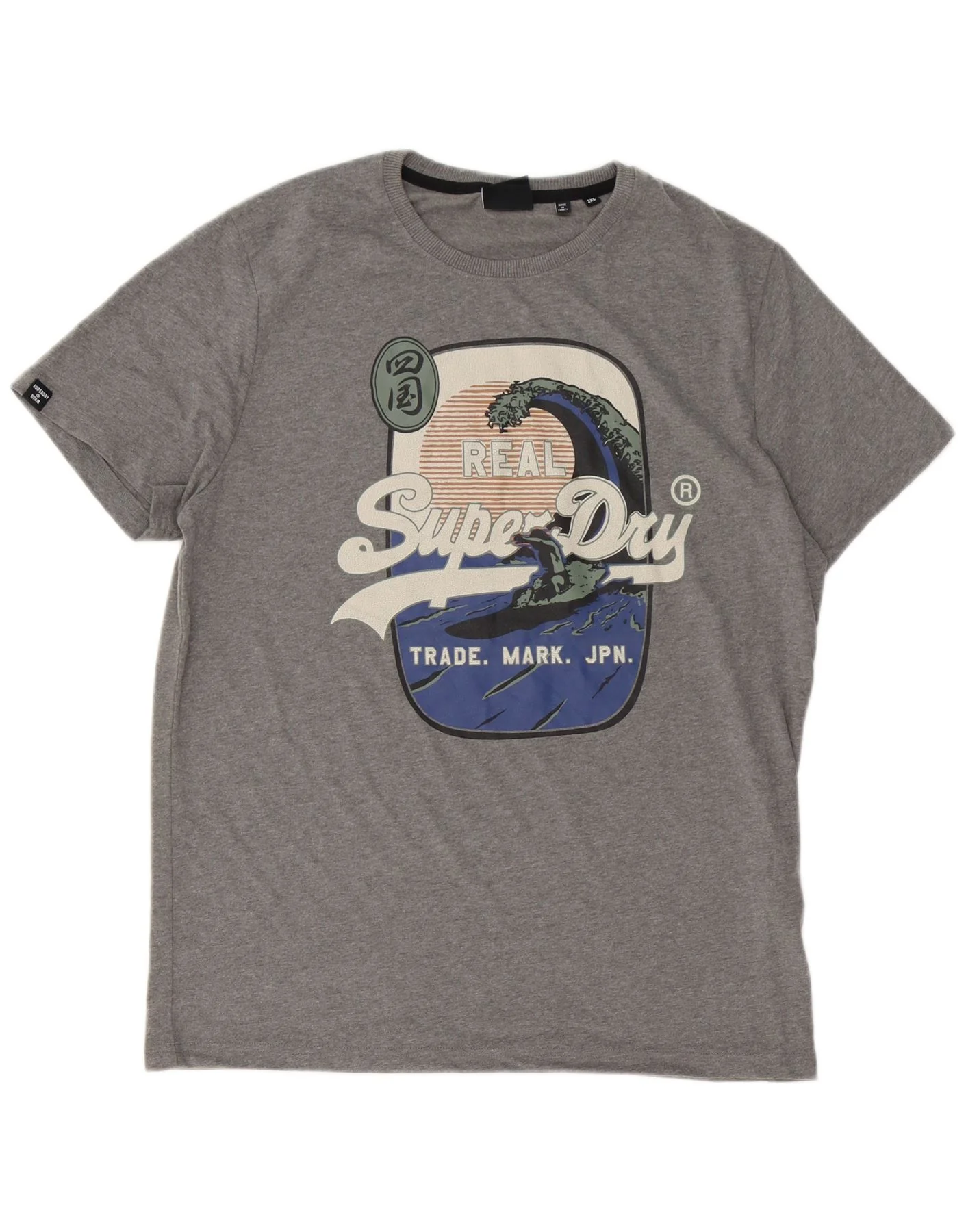 Superdry Mens Graphic T-Shirt Top 2XL Grey Cotton