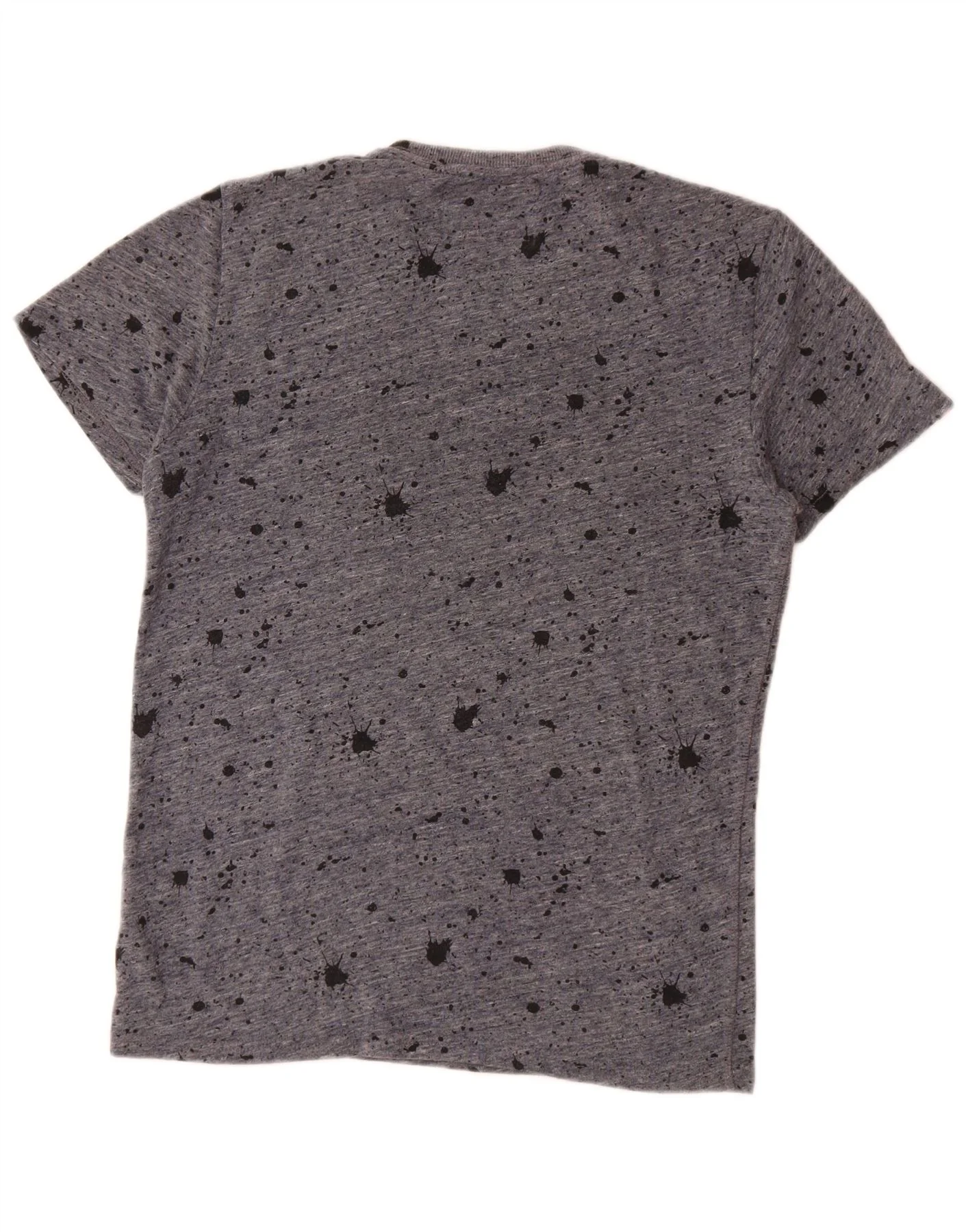 Superdry Mens Graphic T-Shirt Top Medium Grey Tie Dye Cotton - Image 2