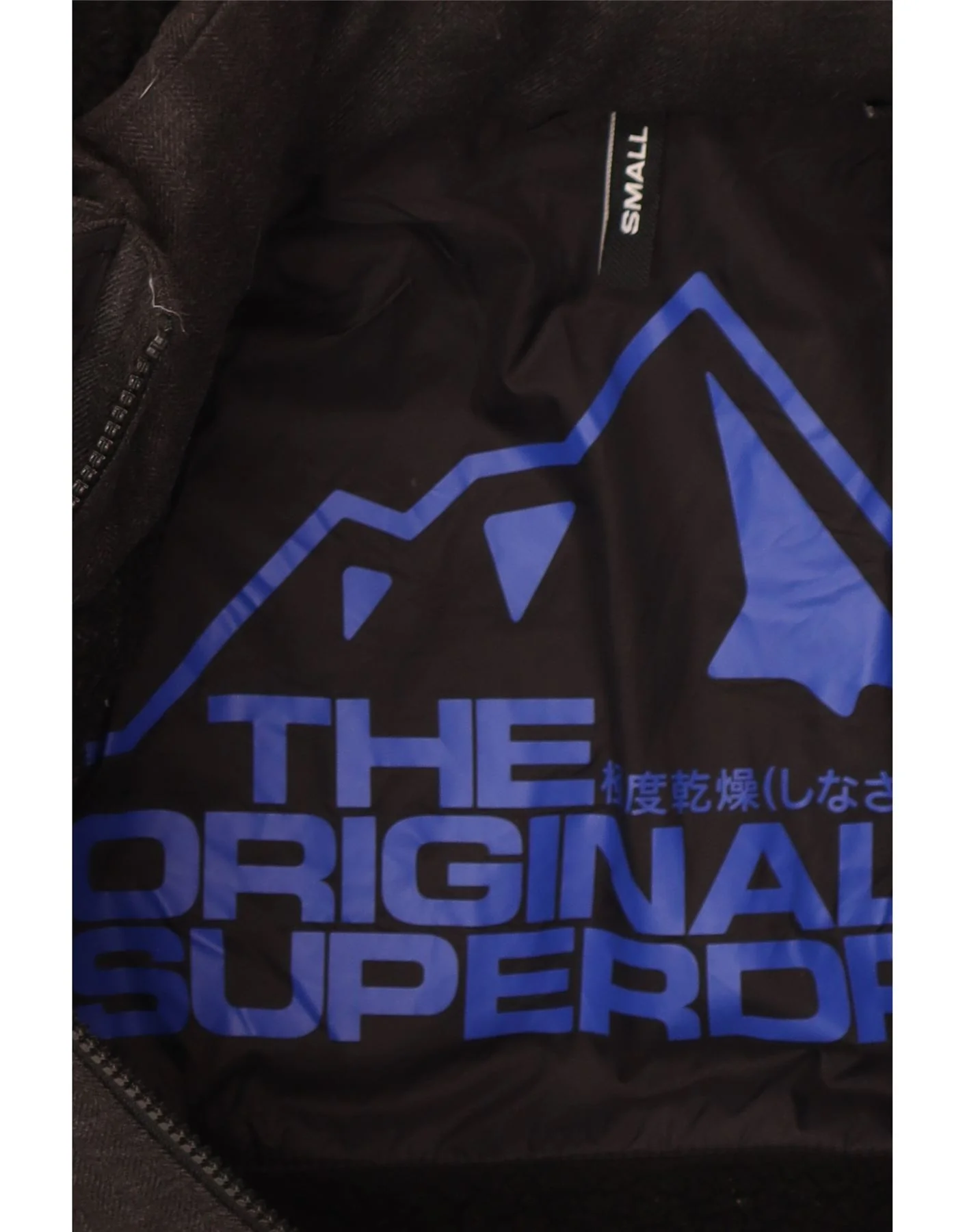 Superdry Mens Hooded Padded Jacket UK 36 Small Grey Polyester - Image 3