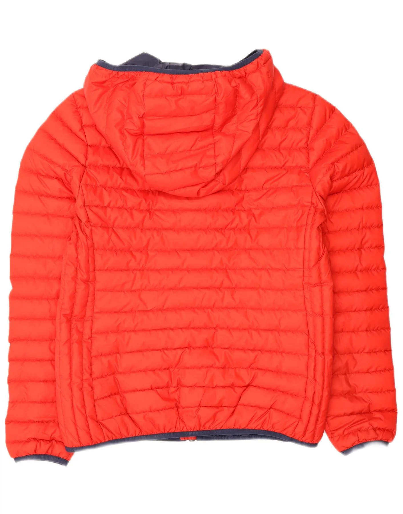 Superdry Mens Hooded Padded Jacket UK 40 Large Red Polyester - Image 2