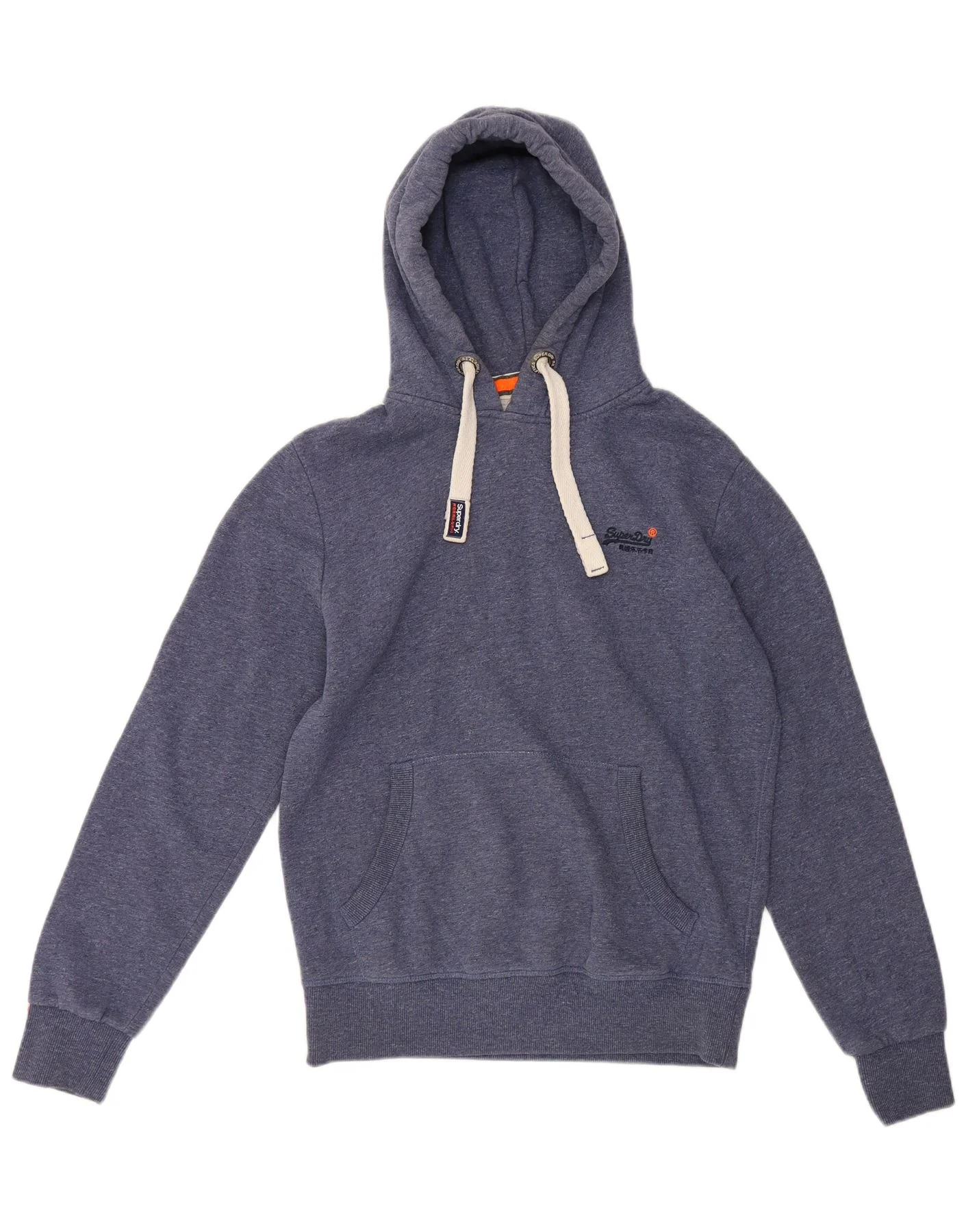 Superdry Mens Hoodie Jumper Large Navy Blue Cotton