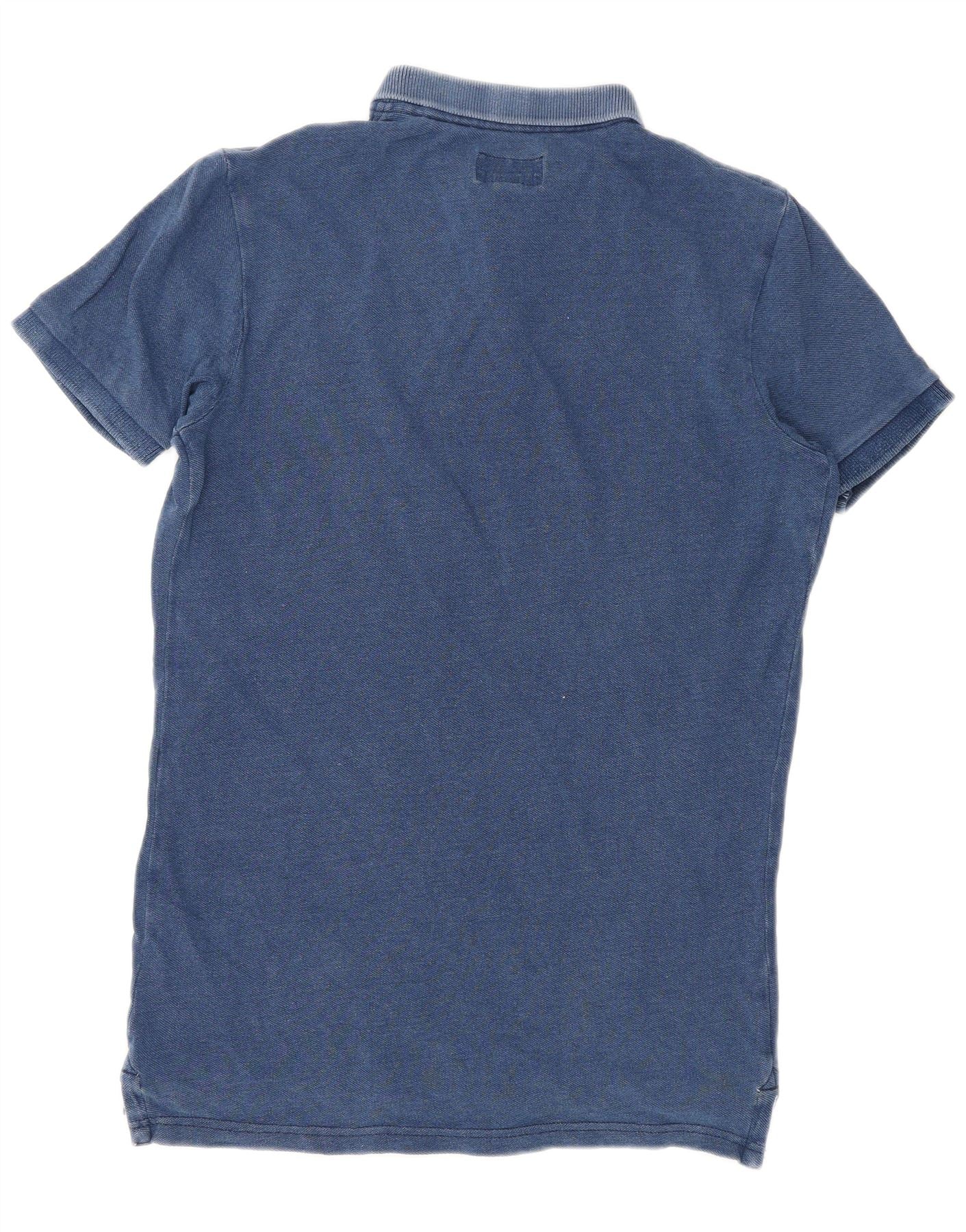 Superdry Mens Polo Shirt Small Navy Blue Cotton - Image 2