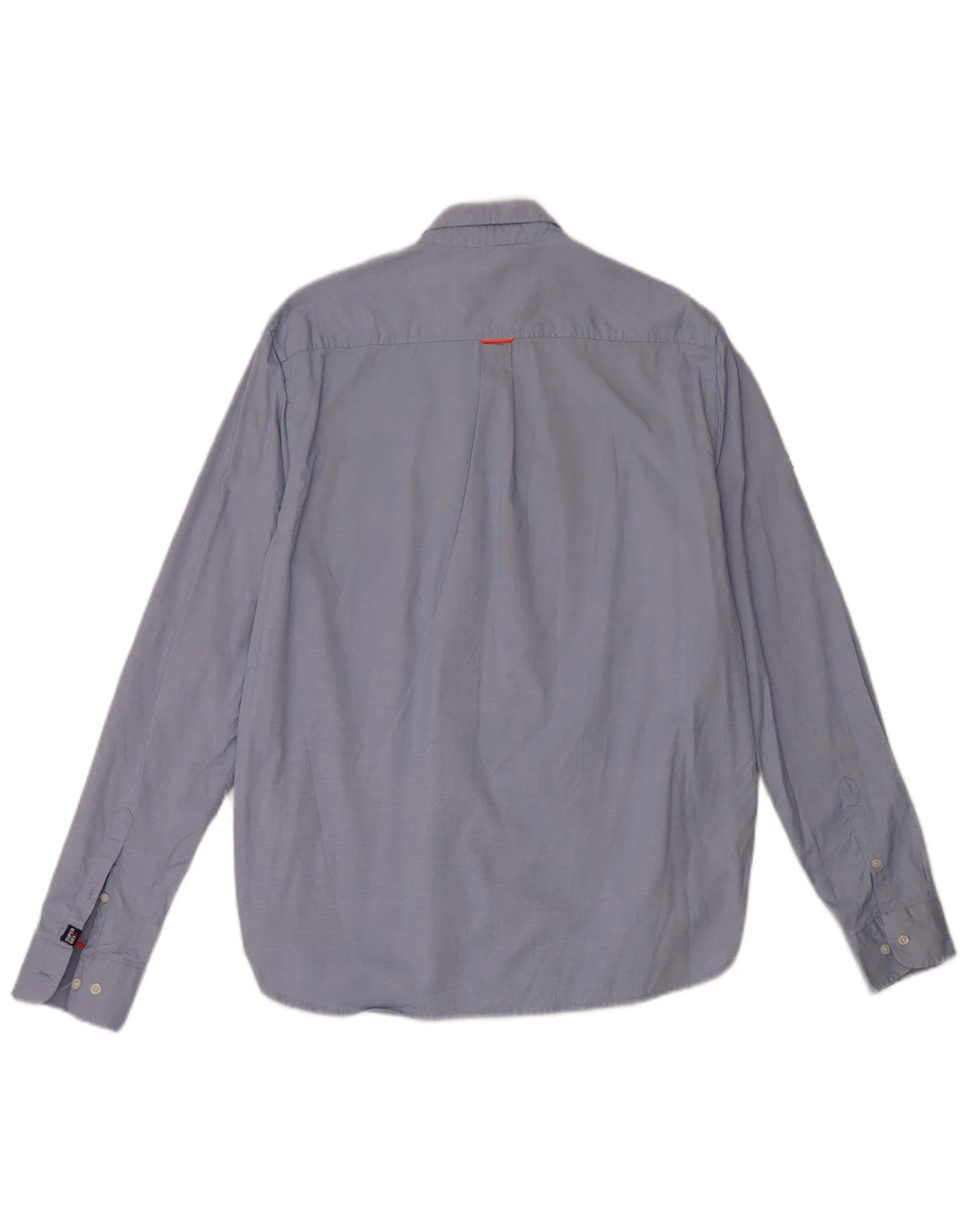 Superdry Mens Regular Fit Shirt Large Blue Pinstripe Cotton - Image 2