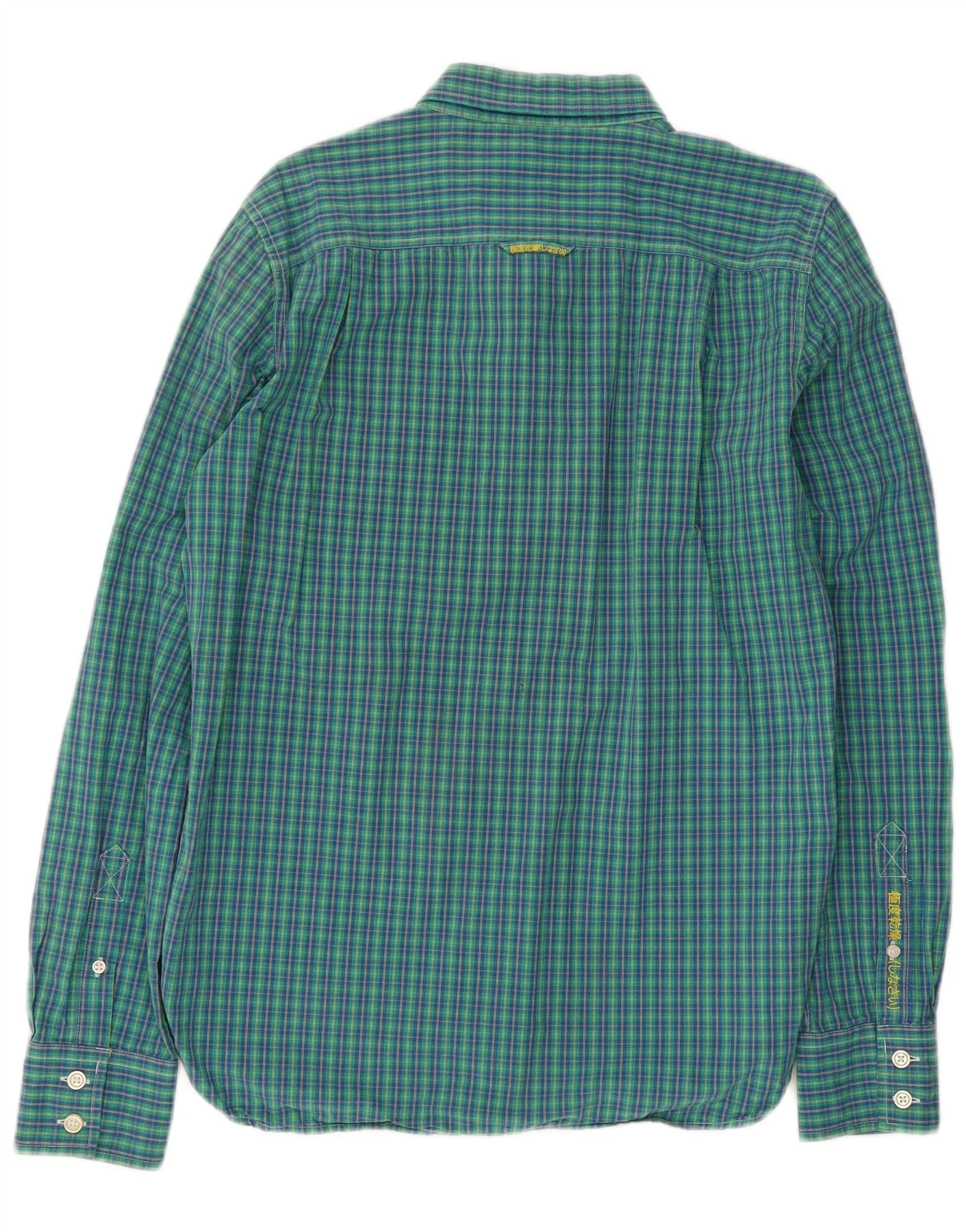 Superdry Mens Shirt Large Blue Check Cotton - Image 2