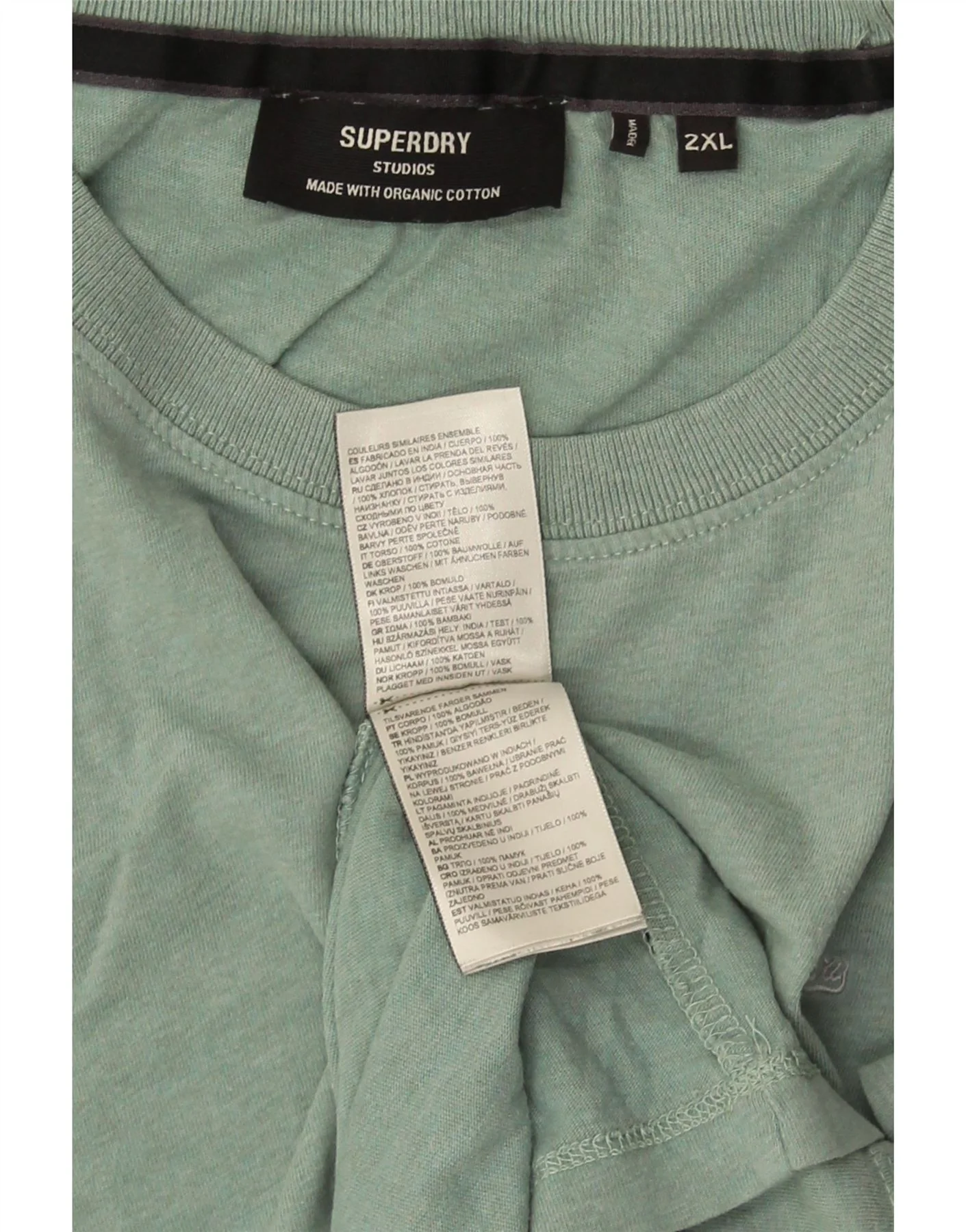 Superdry Mens T-Shirt Top 2XL Green Cotton - Image 3