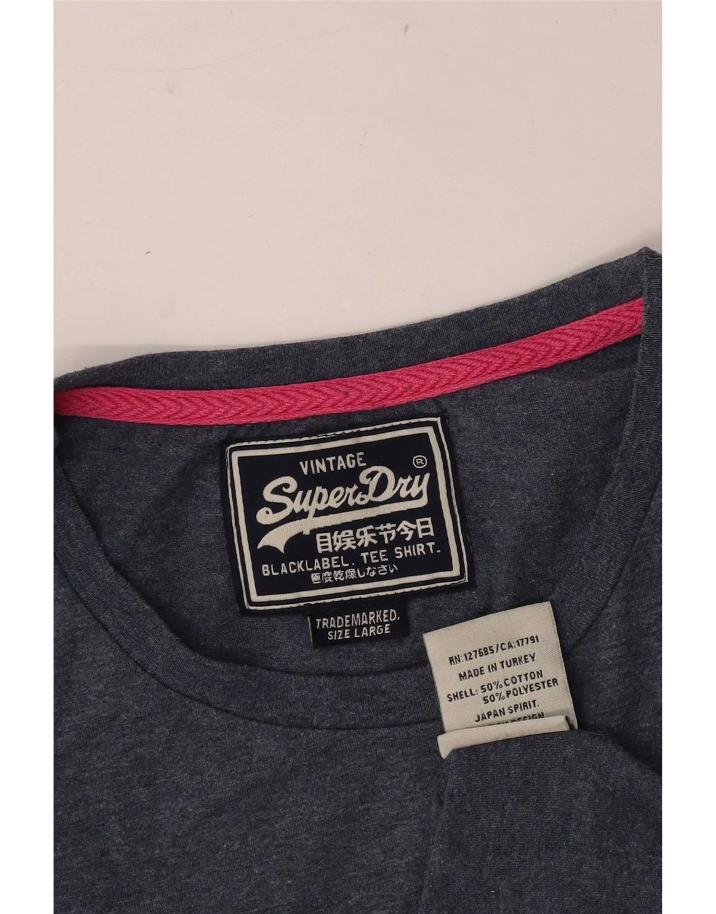 Superdry Mens T-Shirt Top Large Blue Cotton - Image 3