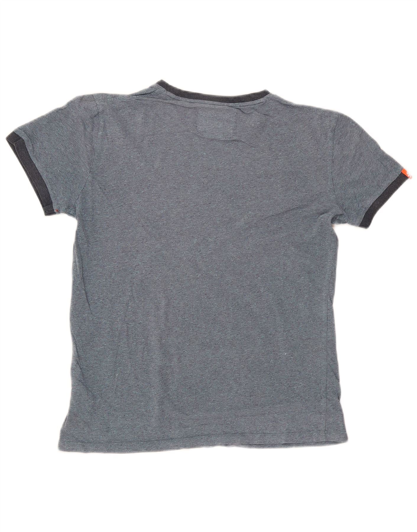 Superdry Mens T-Shirt Top Small Navy Blue Cotton - Image 2