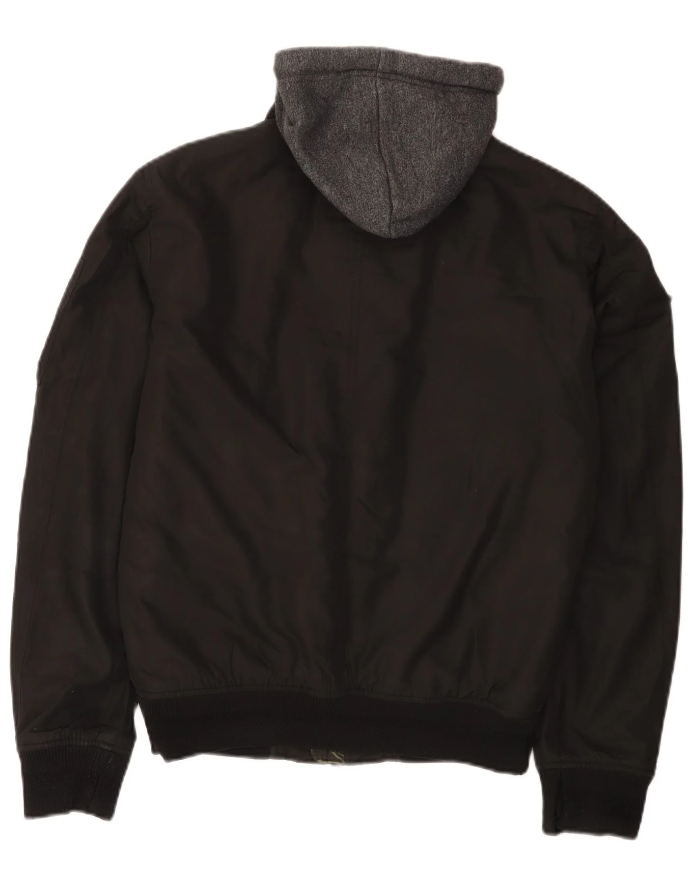Superdry Mens The Rookie Hooded Military Jacket UK 36 Small Black Polyester - Image 2