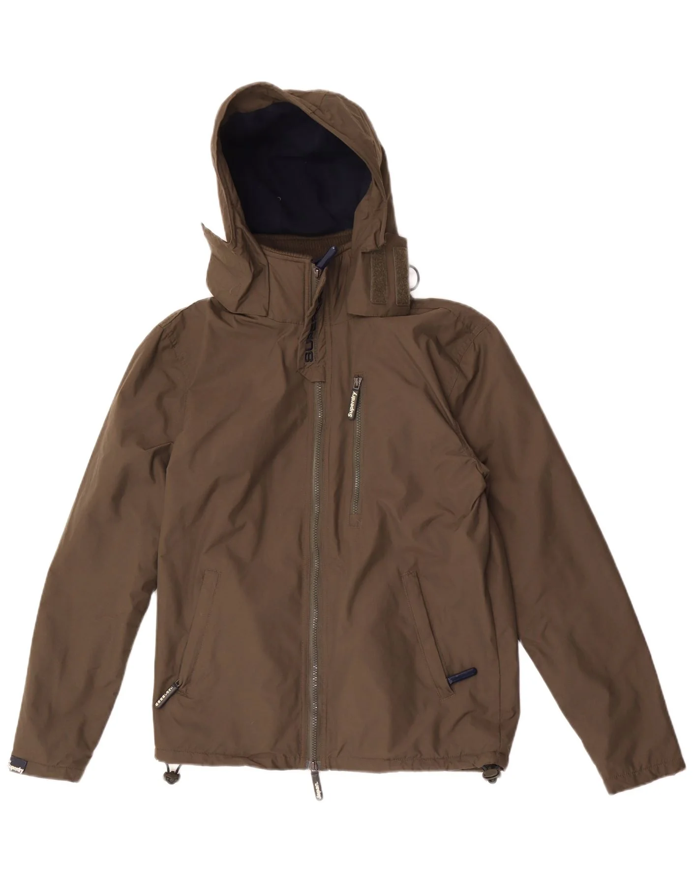 Superdry Mens The Windhiker Hooded Windbreaker Jacket UK 36 Small Khaki