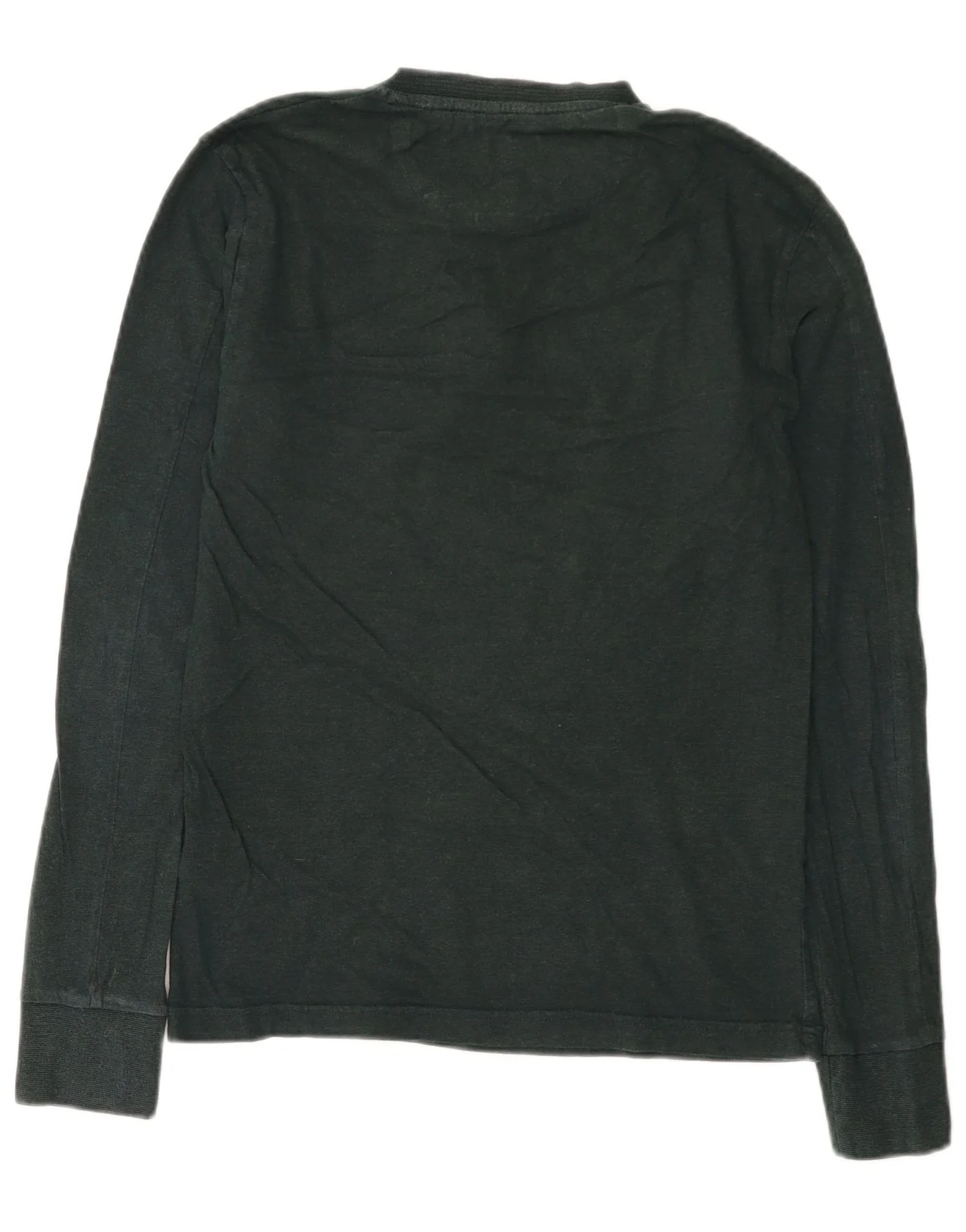Superdry Mens Top Long Sleeve Medium Green Cotton - Image 2
