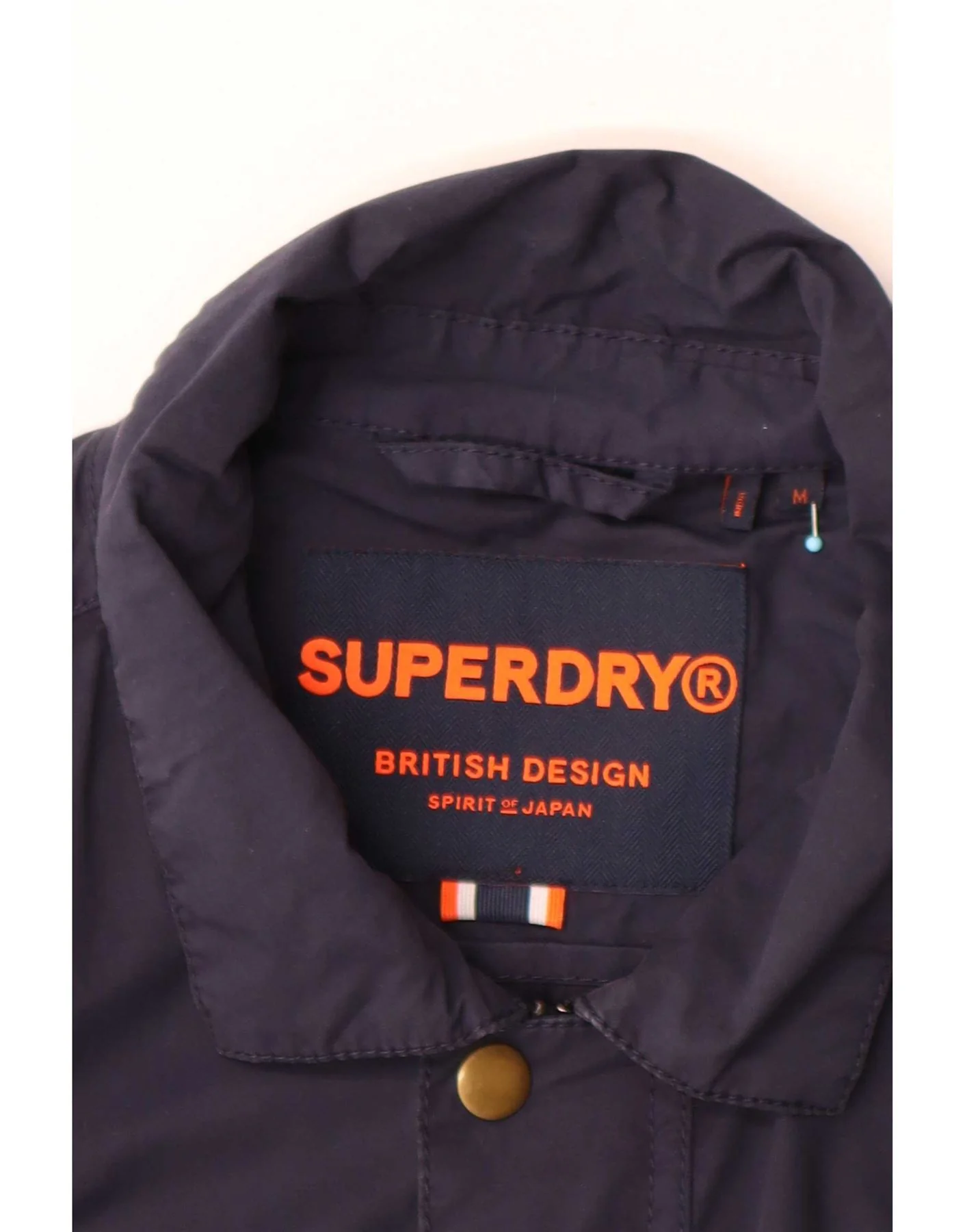 Superdry Mens Utility Jacket UK 38 Medium Navy Blue Cotton - Image 3