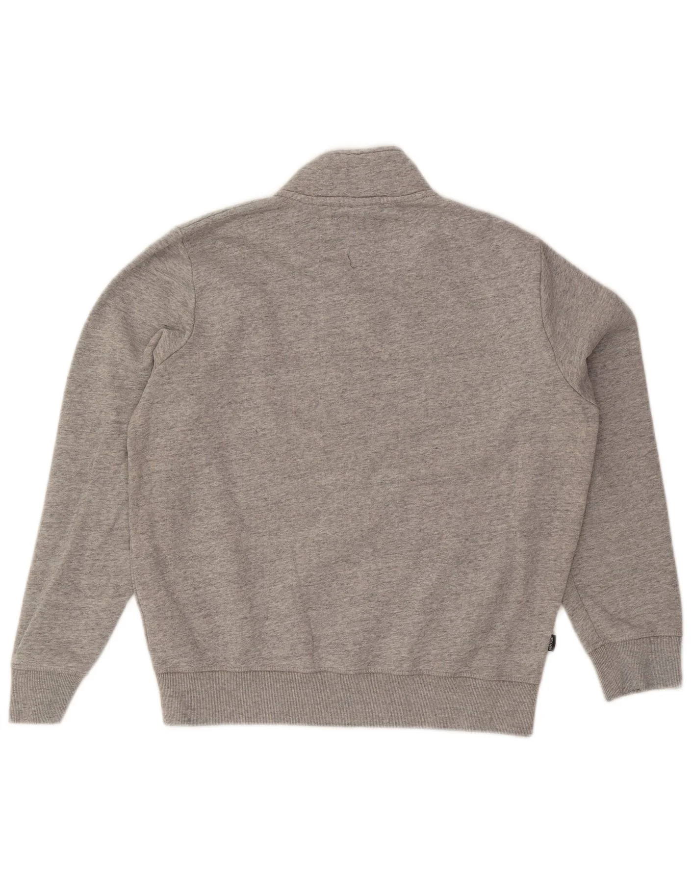 Superdry Mens Zip Neck Sweatshirt Jumper XL Grey Flecked - Image 2