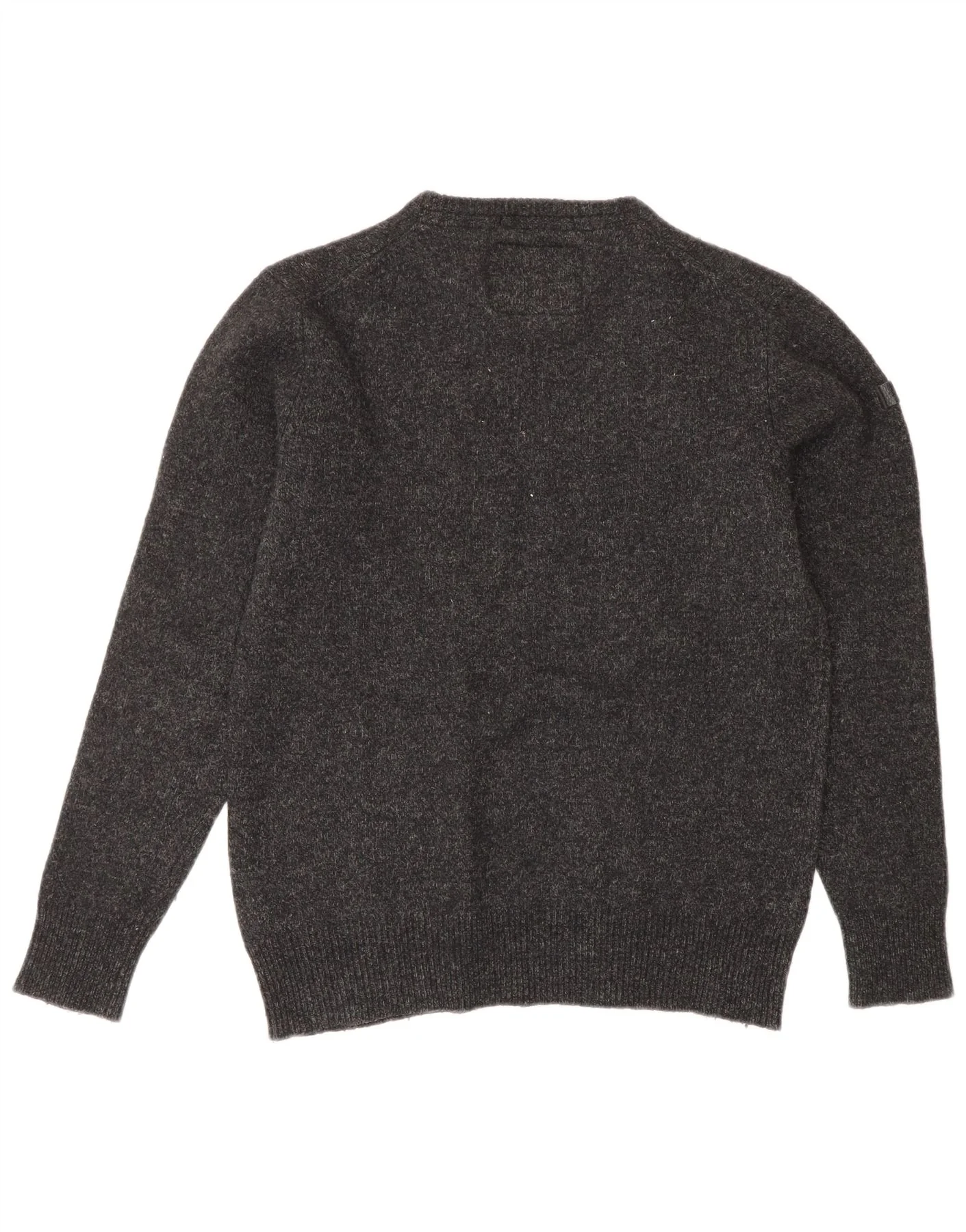 Superdry Womens Crew Neck Jumper Sweater UK 14 Large Grey Flecked - Image 2