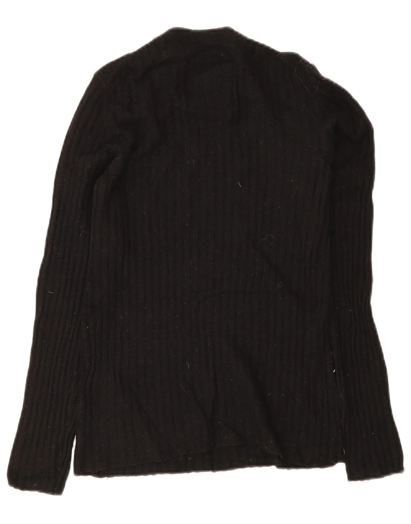 Superdry Womens Crew Neck Jumper Sweater UK 8 Small Black Wool - Image 2