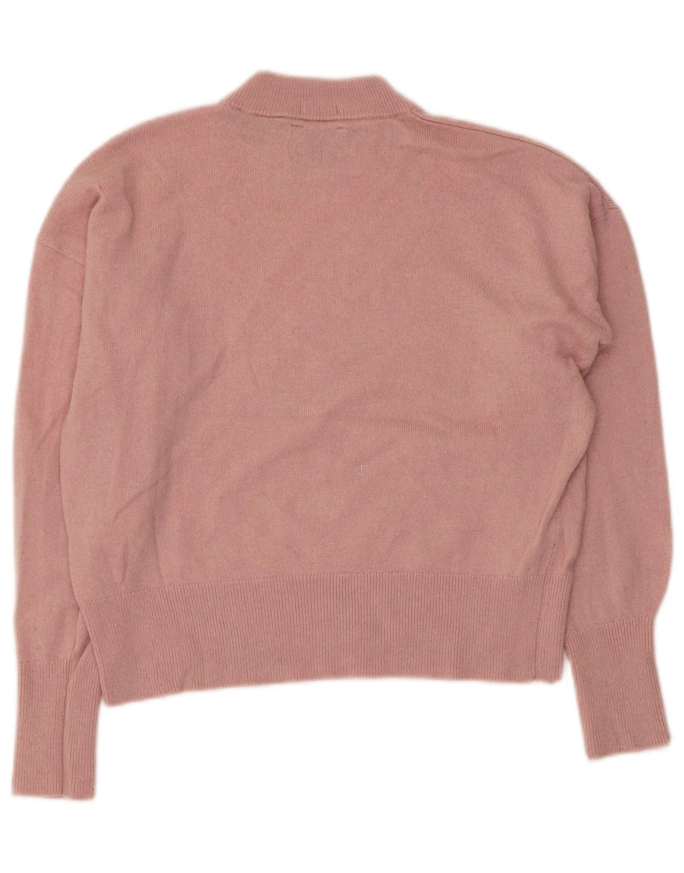 Superdry Womens Crop Oversized Turtle Neck Jumper Sweater UK 8 Small Pink - Image 2