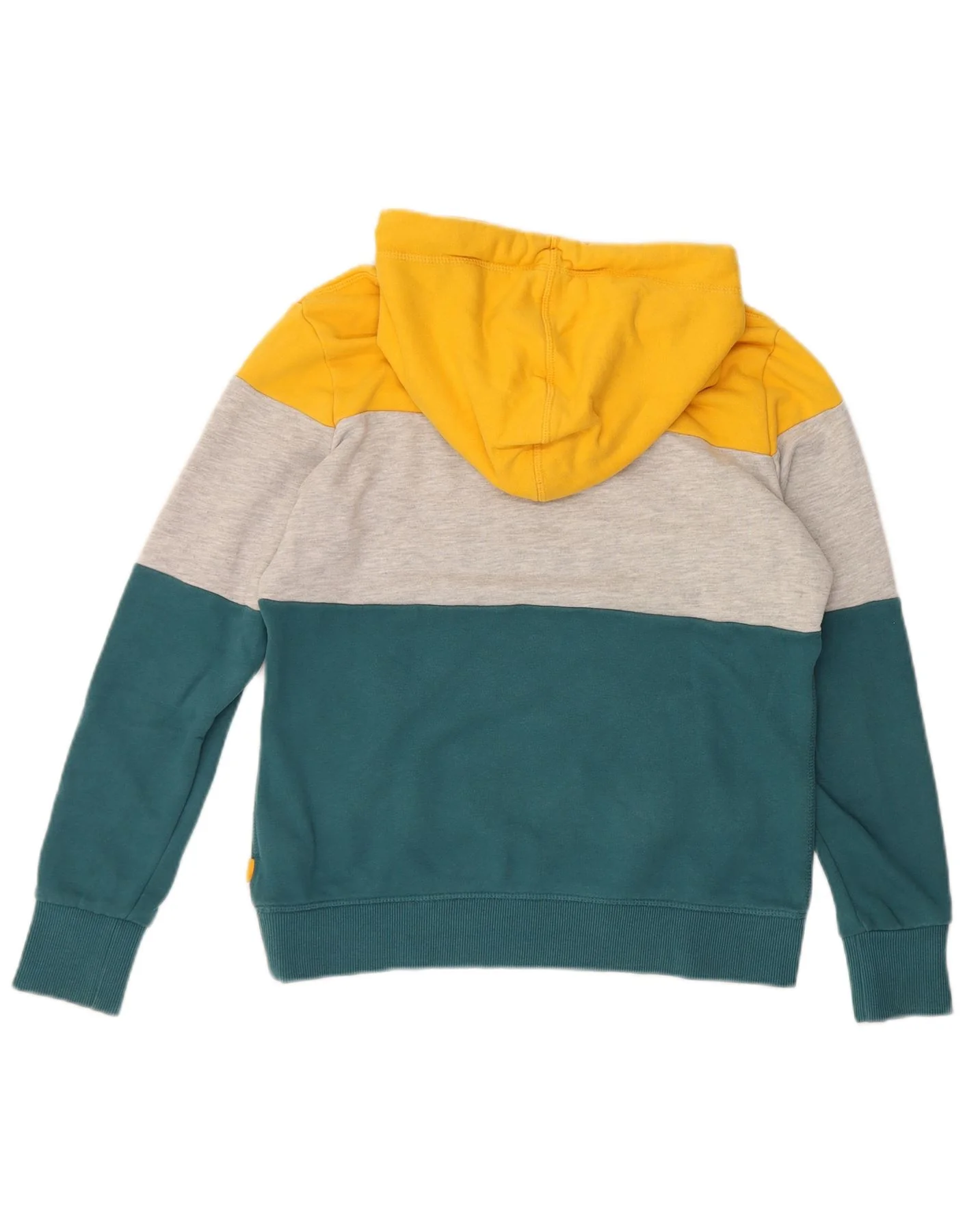 Superdry Womens Graphic Hoodie Jumper UK 14 Large Multicoloured Colourblock - Image 2