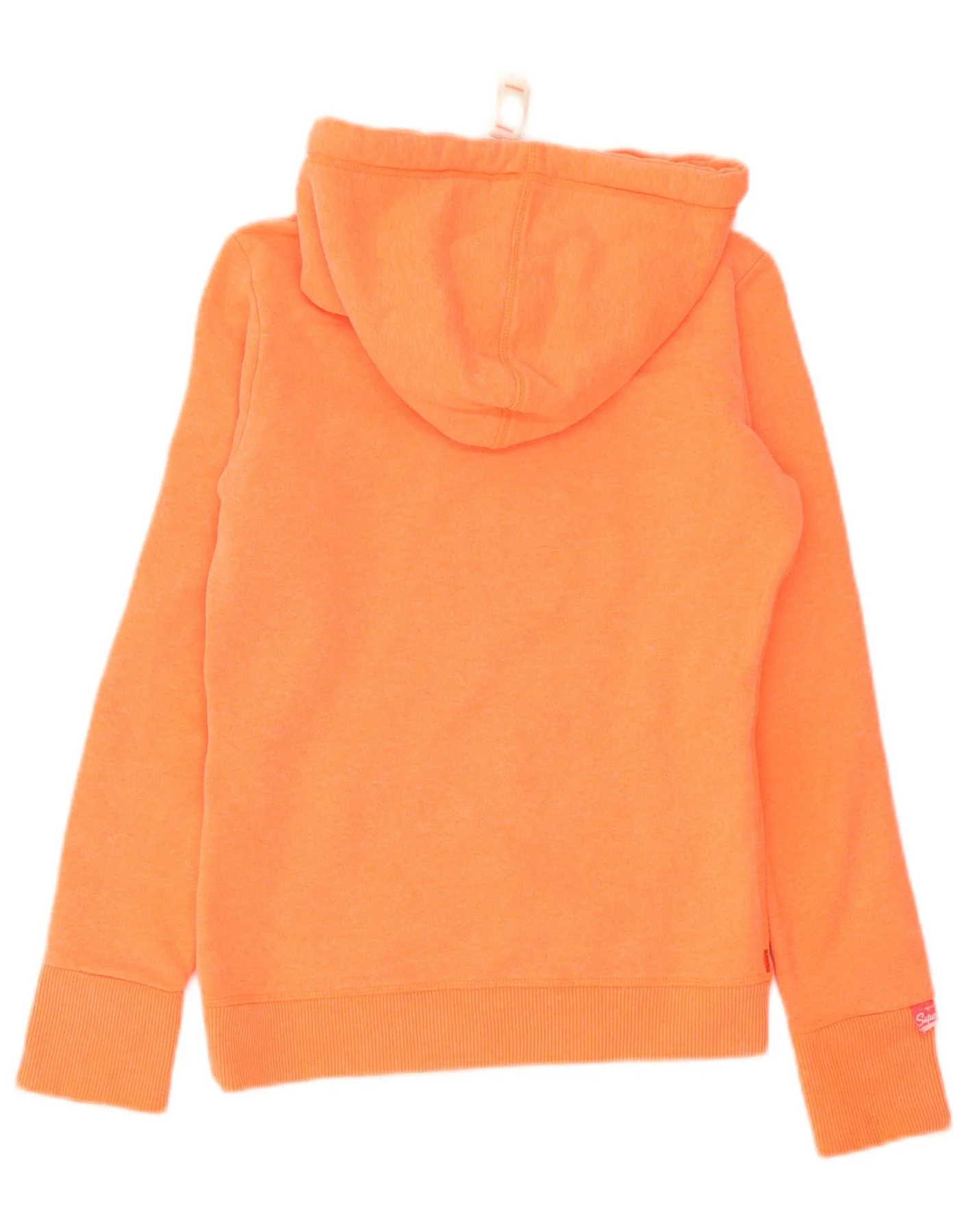Superdry Womens Graphic Hoodie Jumper UK 6 XS Orange Cotton - Image 2
