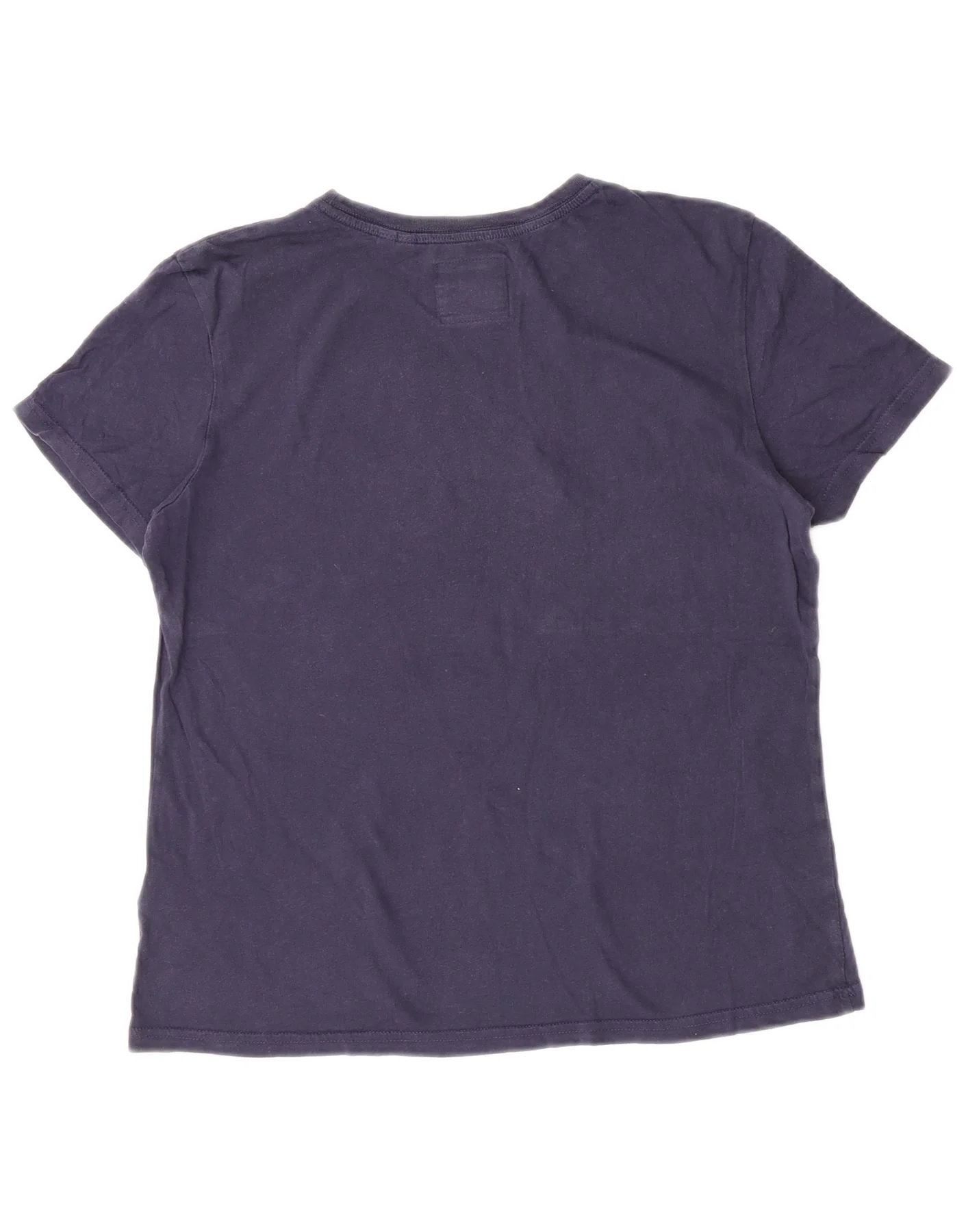 Superdry Womens Graphic T-Shirt Top UK 12 Medium Navy Blue Cotton - Image 2