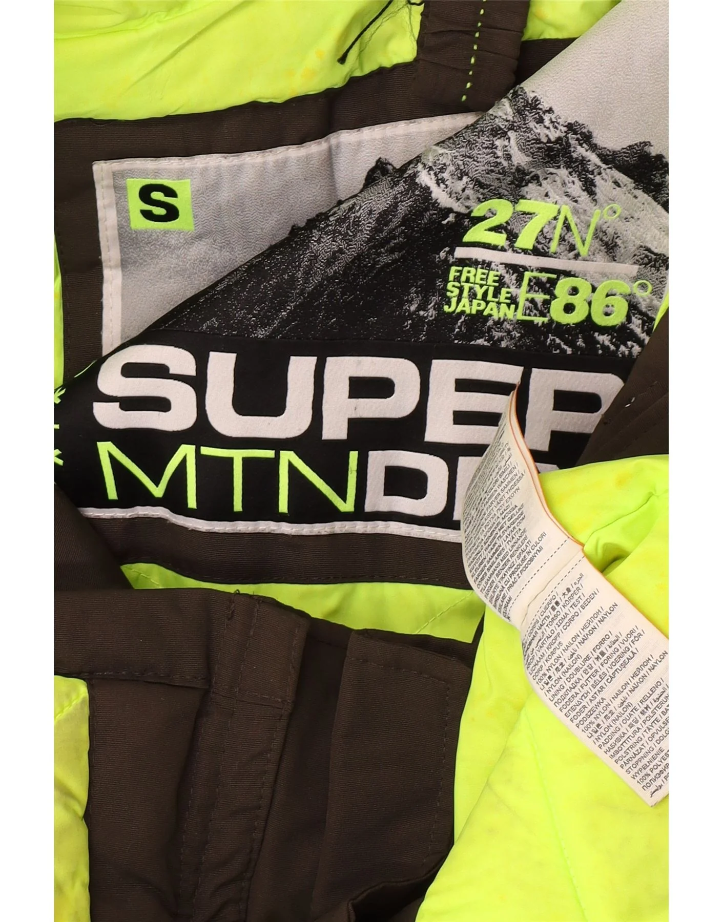 Superdry Womens Hooded Oversized Parka Jacket UK 10 Small Khaki Nylon - Image 4