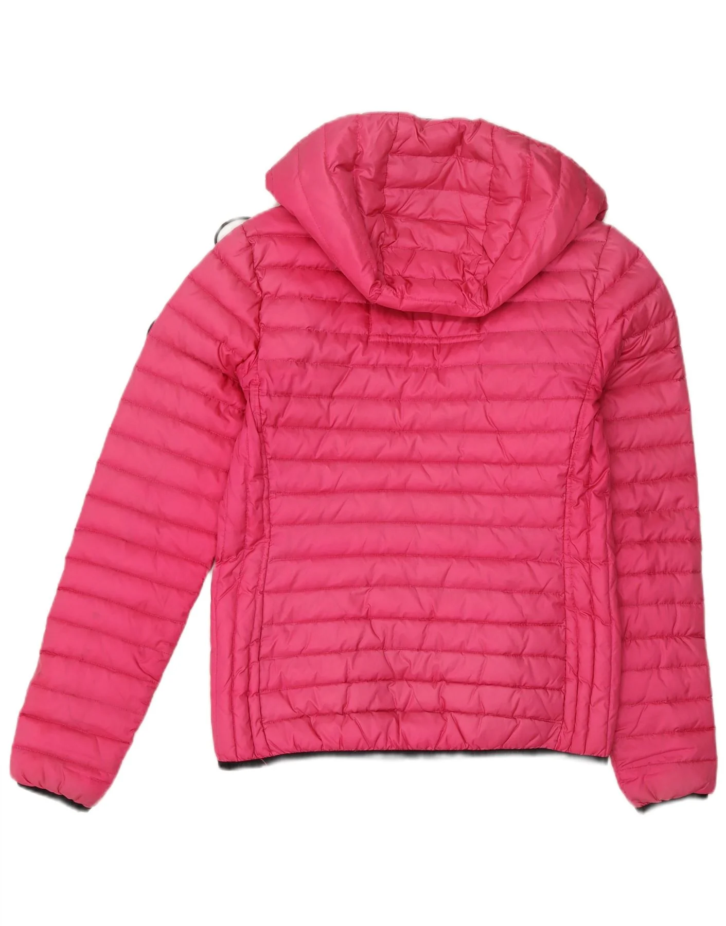 Superdry Womens Hooded Padded Jacket UK 10 Small Pink Nylon - Image 2