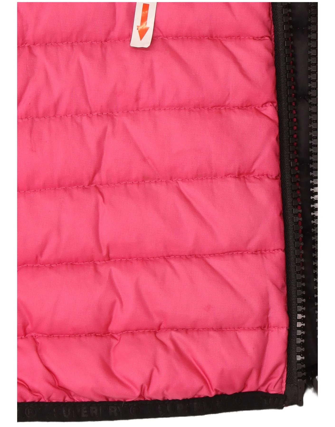 Superdry Womens Hooded Padded Jacket UK 10 Small Pink Nylon - Image 3