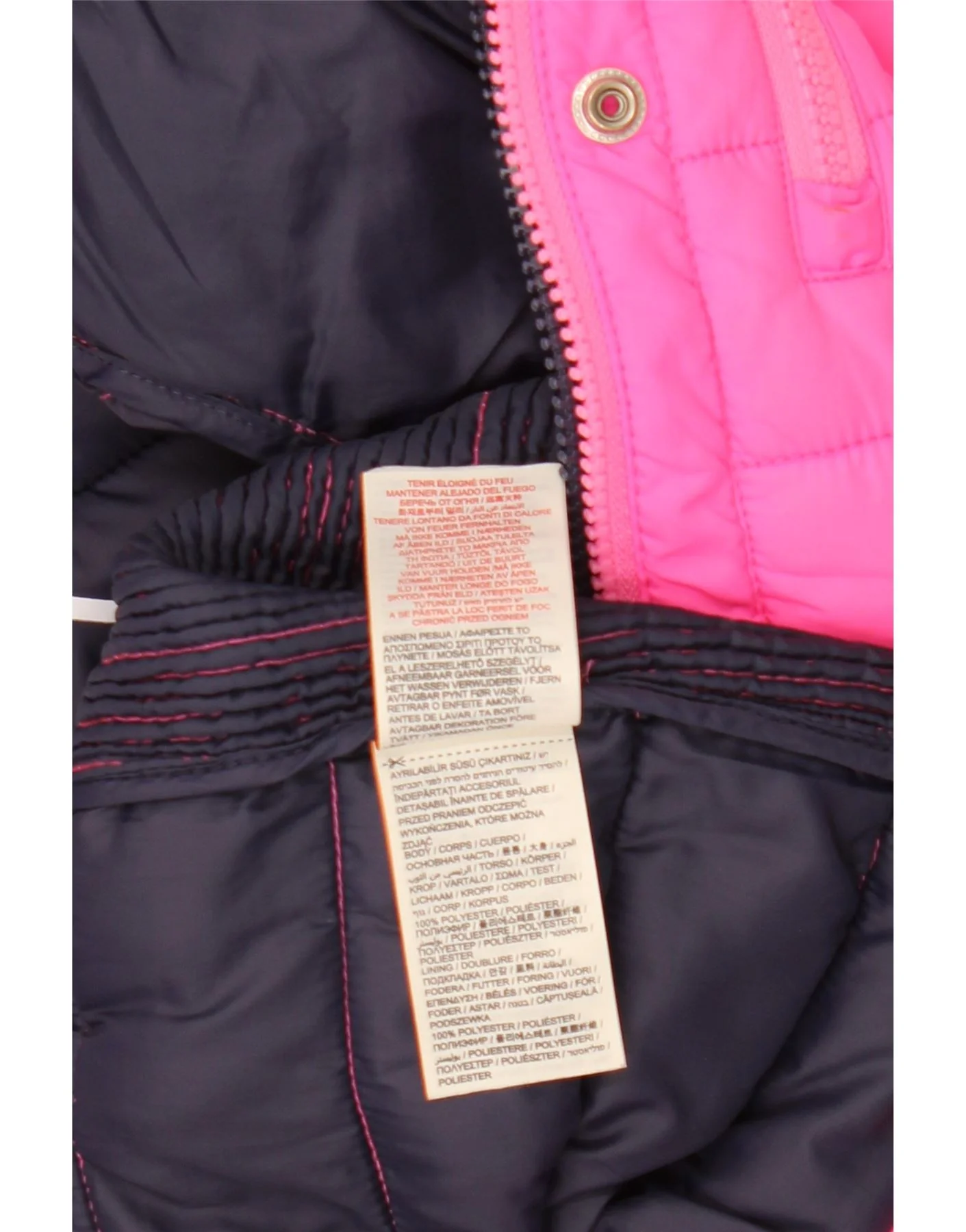 Superdry Womens Hooded Padded Jacket UK 14 Large Pink Polyester - Image 5