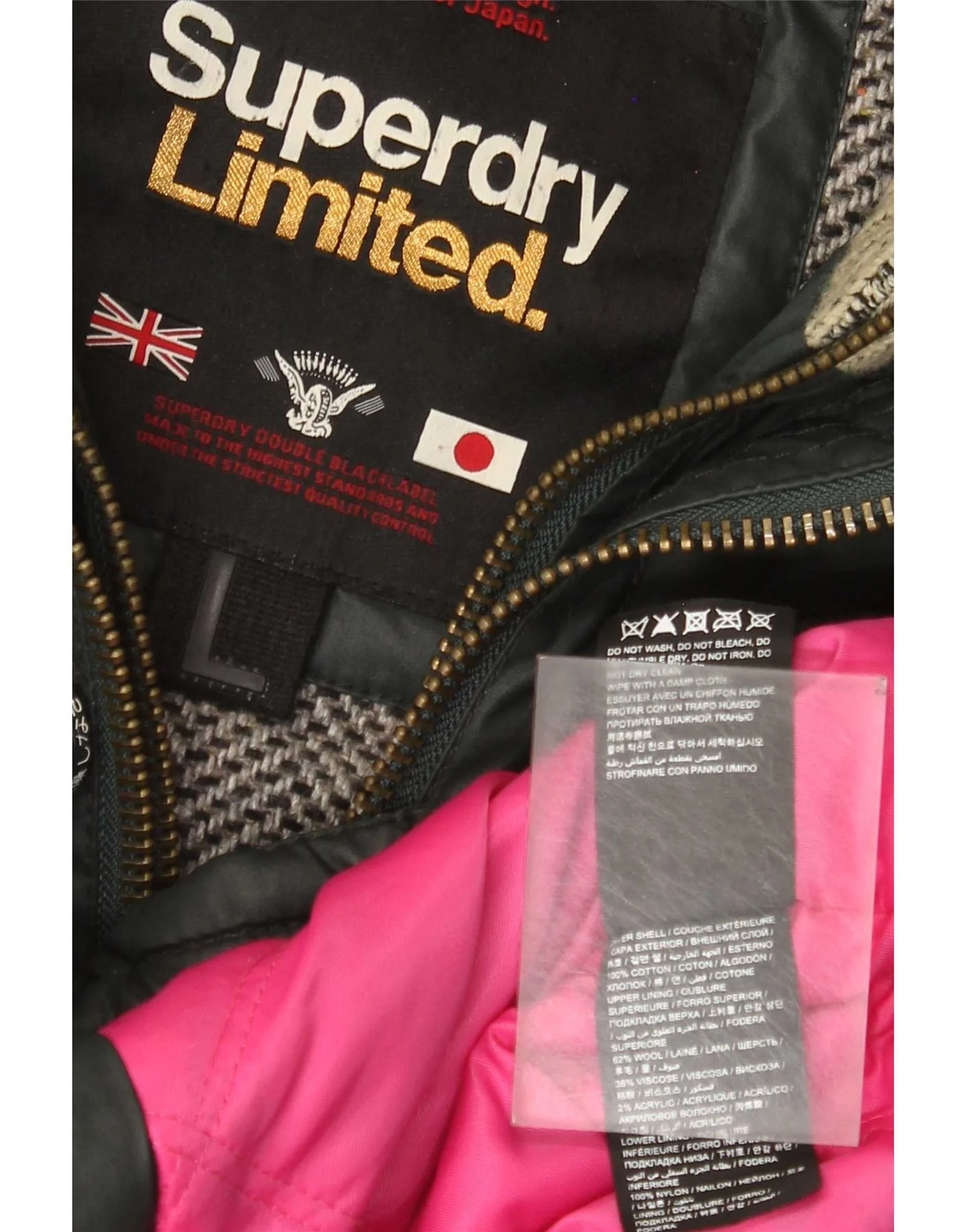 Superdry Womens Hooded Windbreaker Jacket UK 14 Large Green Cotton Army - Image 3